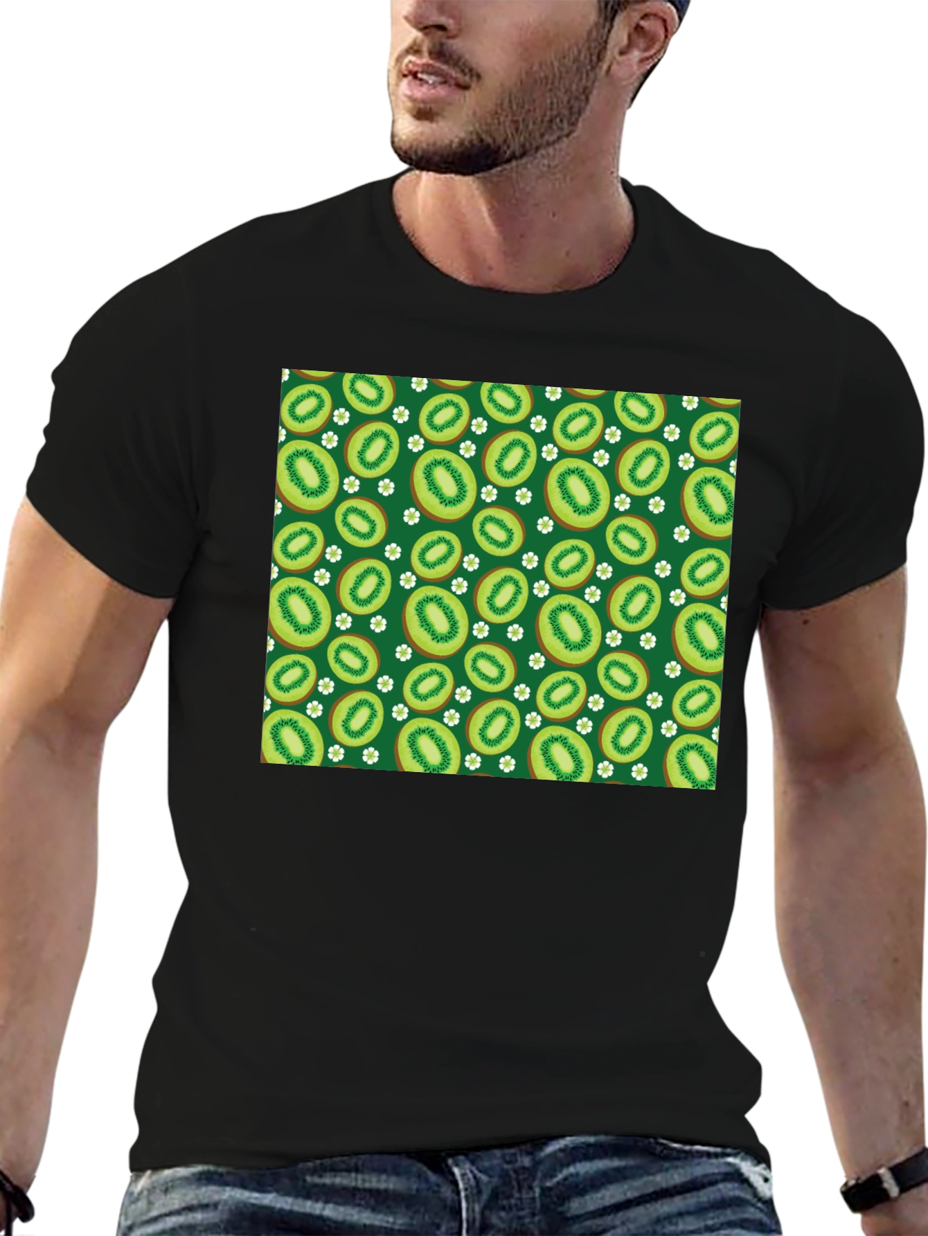 Kiwi Fruit Pattern T-Shirt