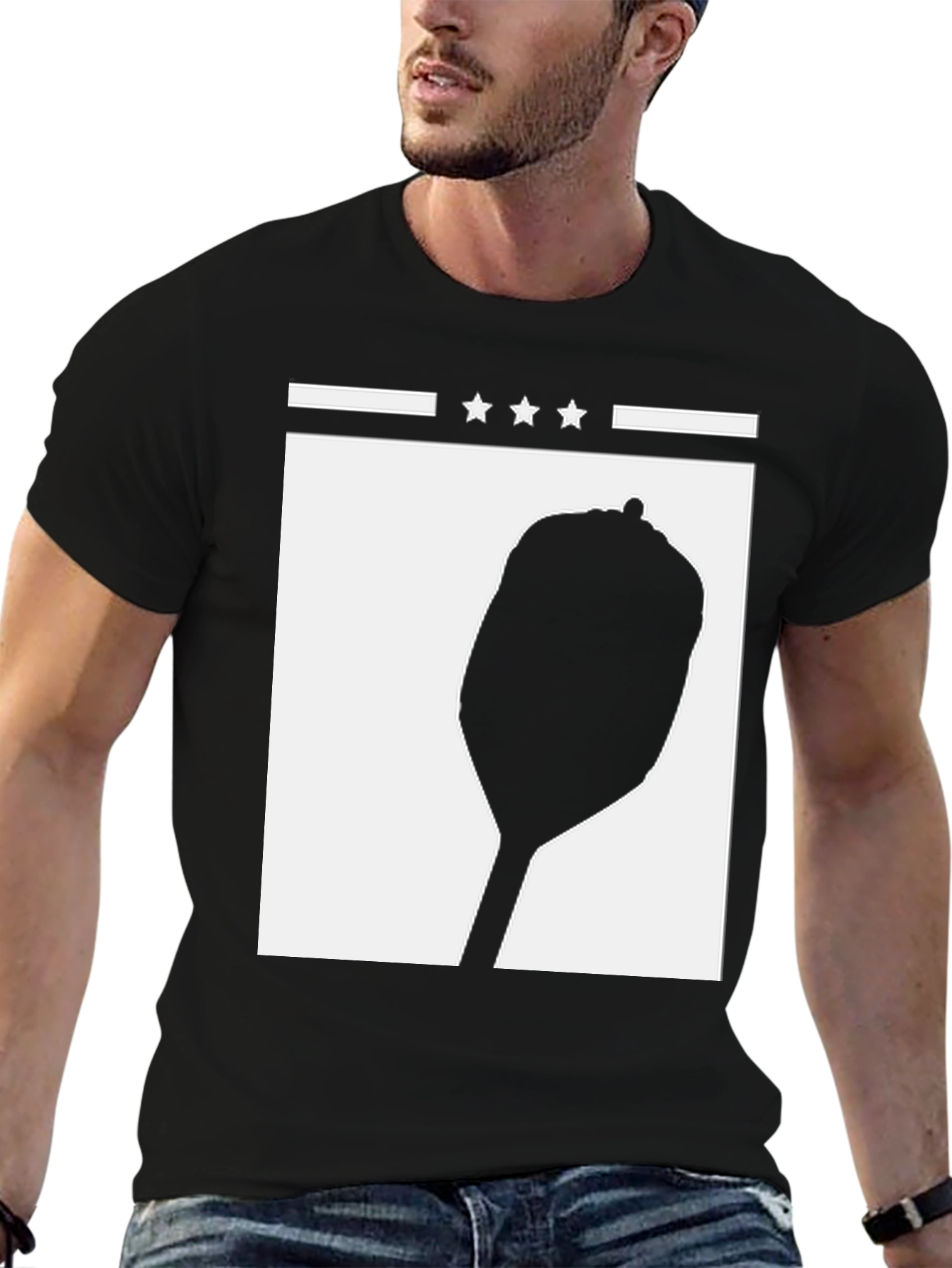 Novelty Silhouette Graphic T-Shirt
