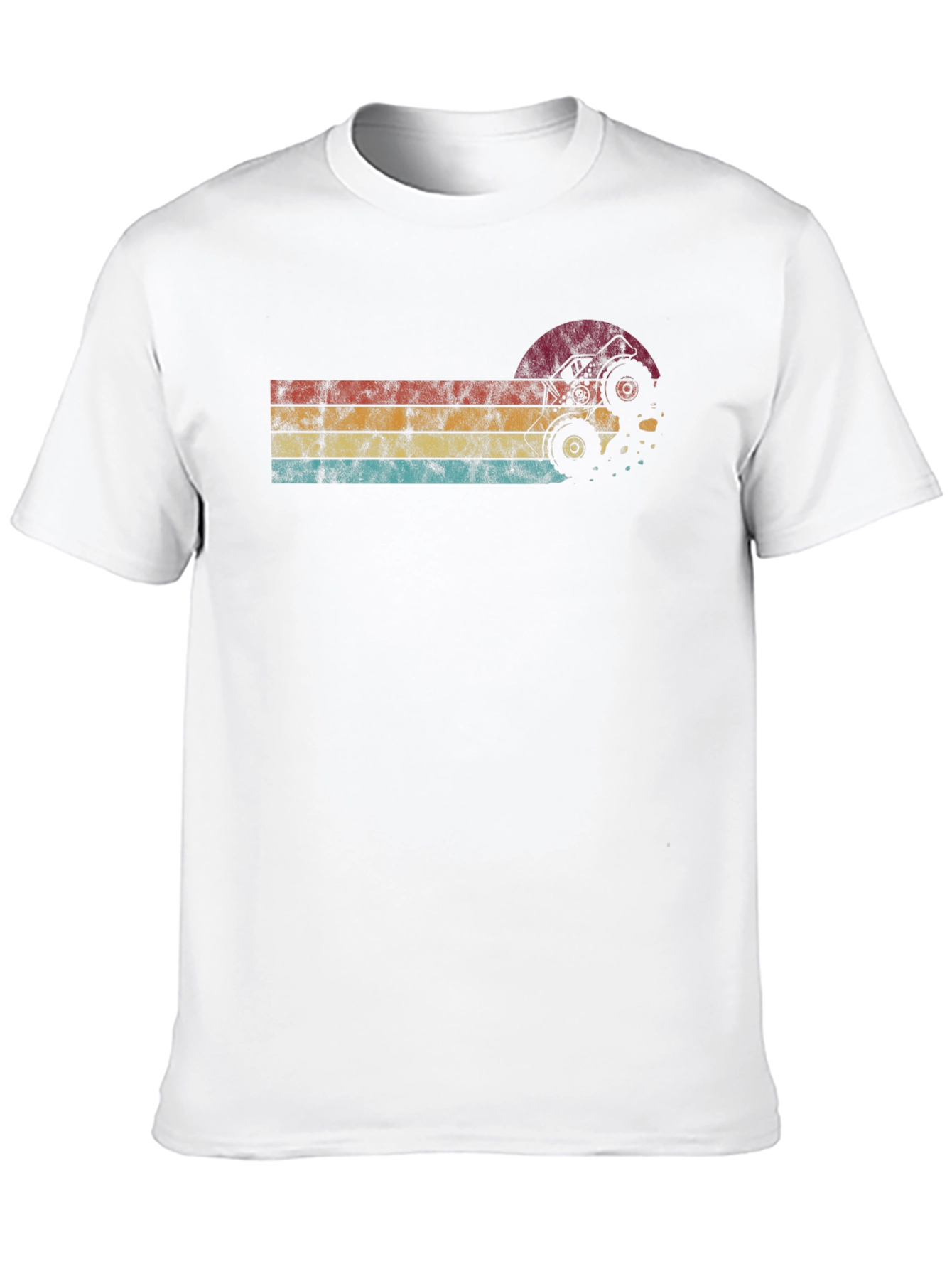Retro ATV Sunset T-Shirt - Black