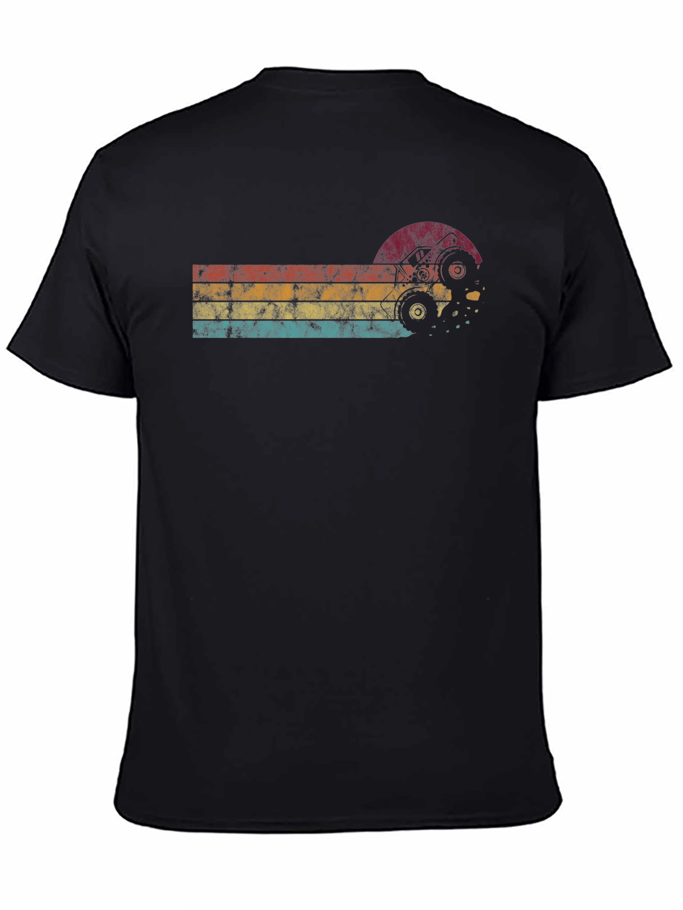 Retro ATV Sunset T-Shirt - Black