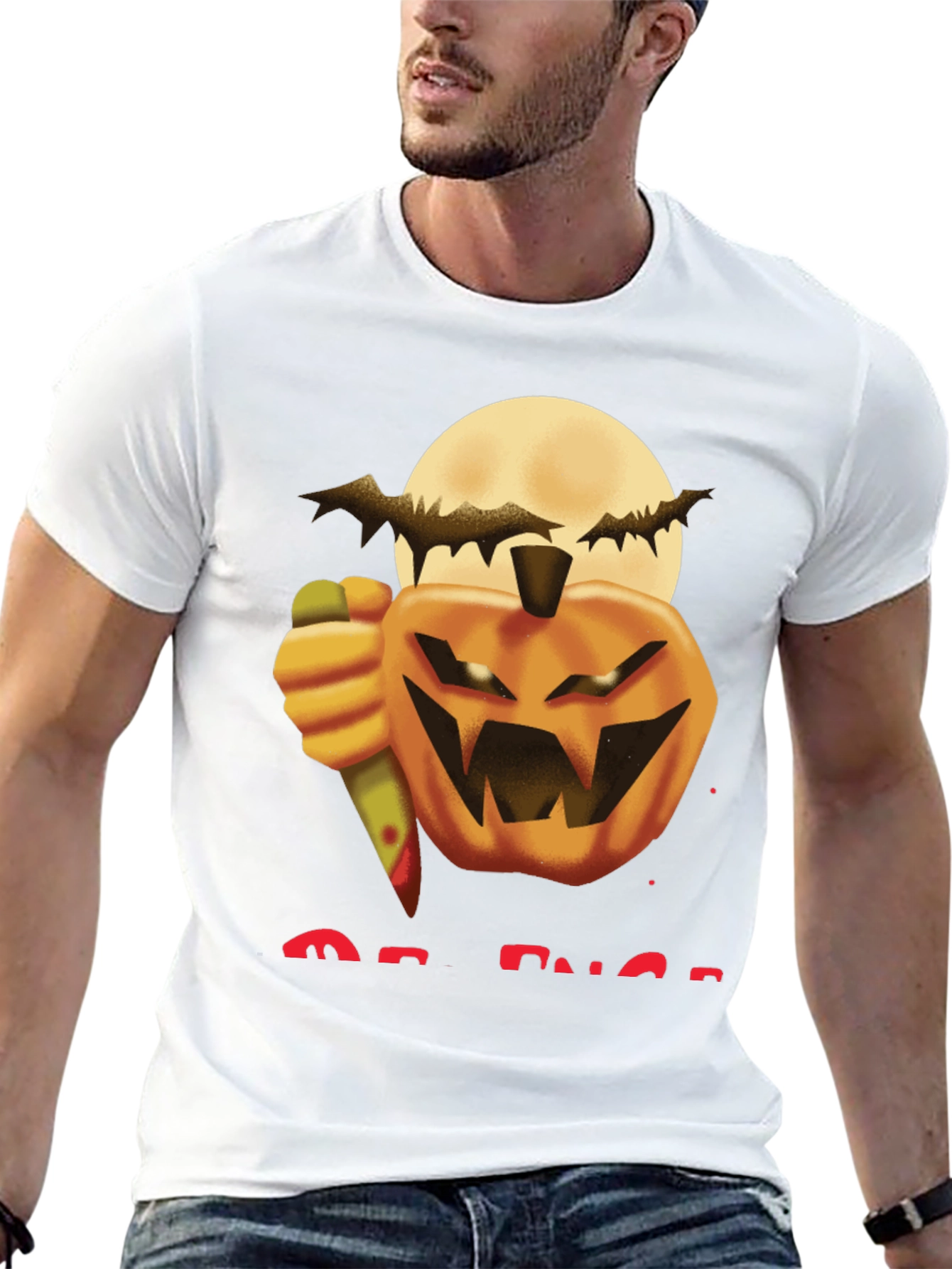 Halloween Pumpkin Knife T-Shirt