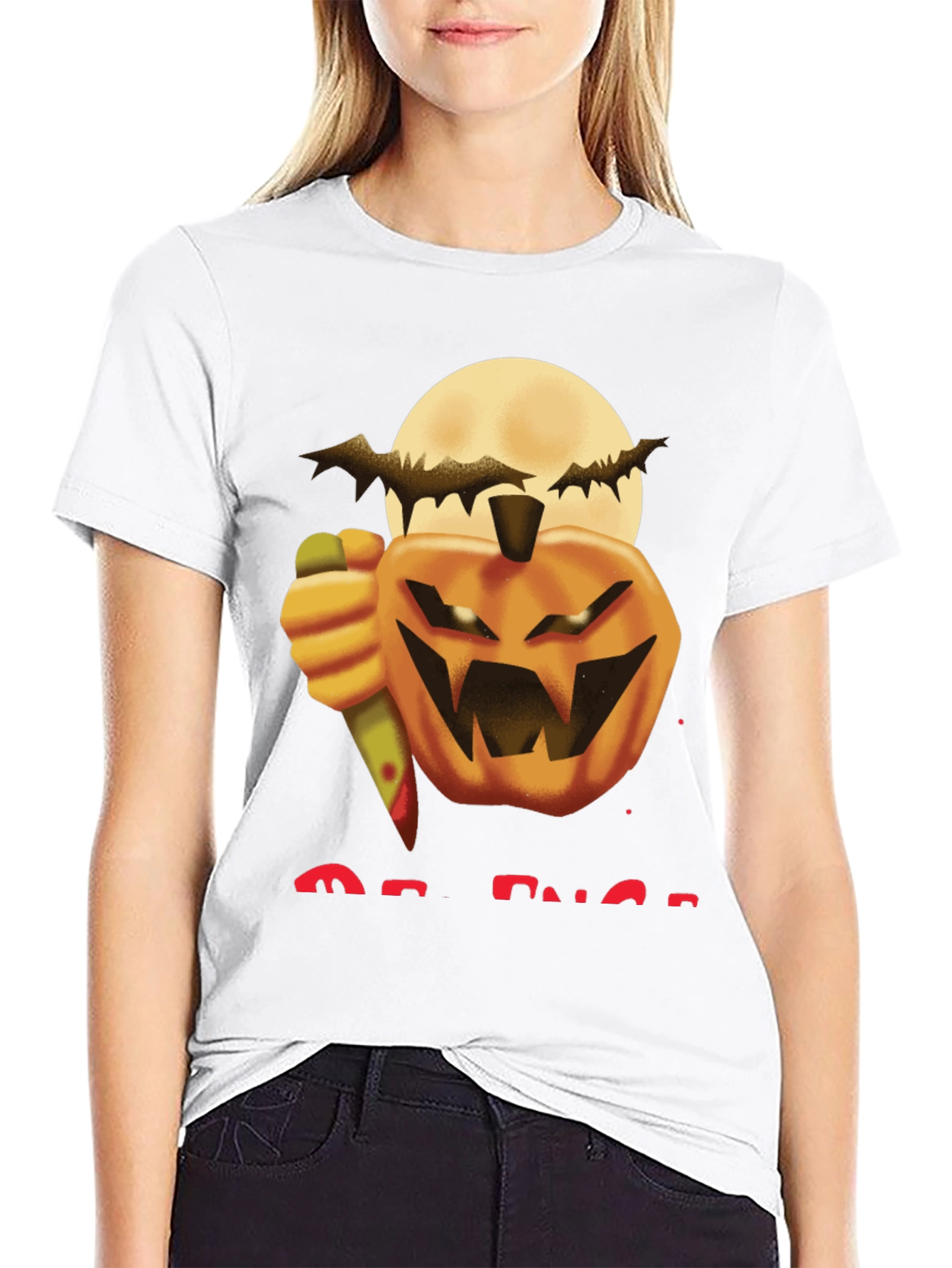 Halloween Pumpkin Knife T-Shirt