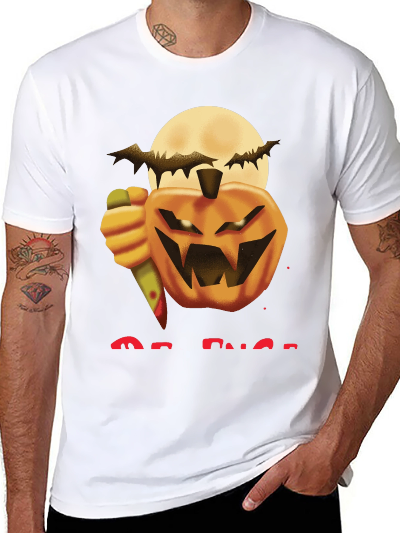 Halloween Pumpkin Knife T-Shirt