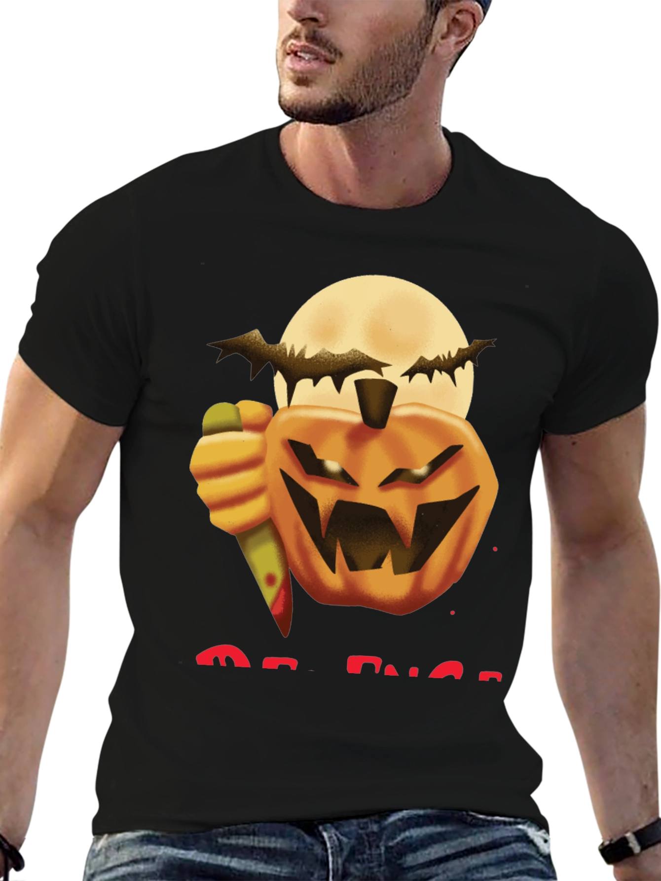 Halloween Pumpkin Knife T-Shirt