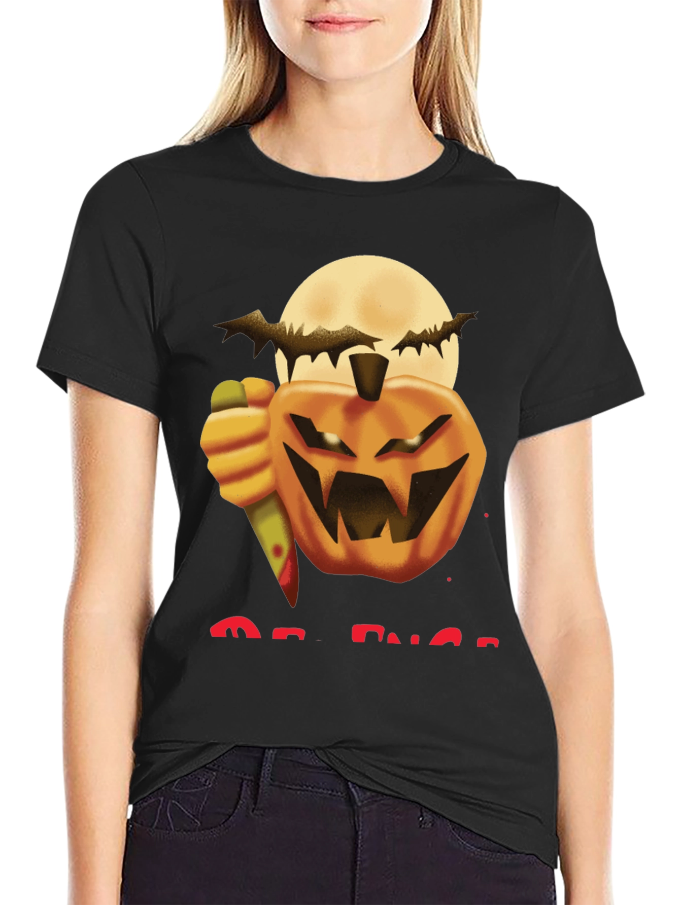 Halloween Pumpkin Knife T-Shirt