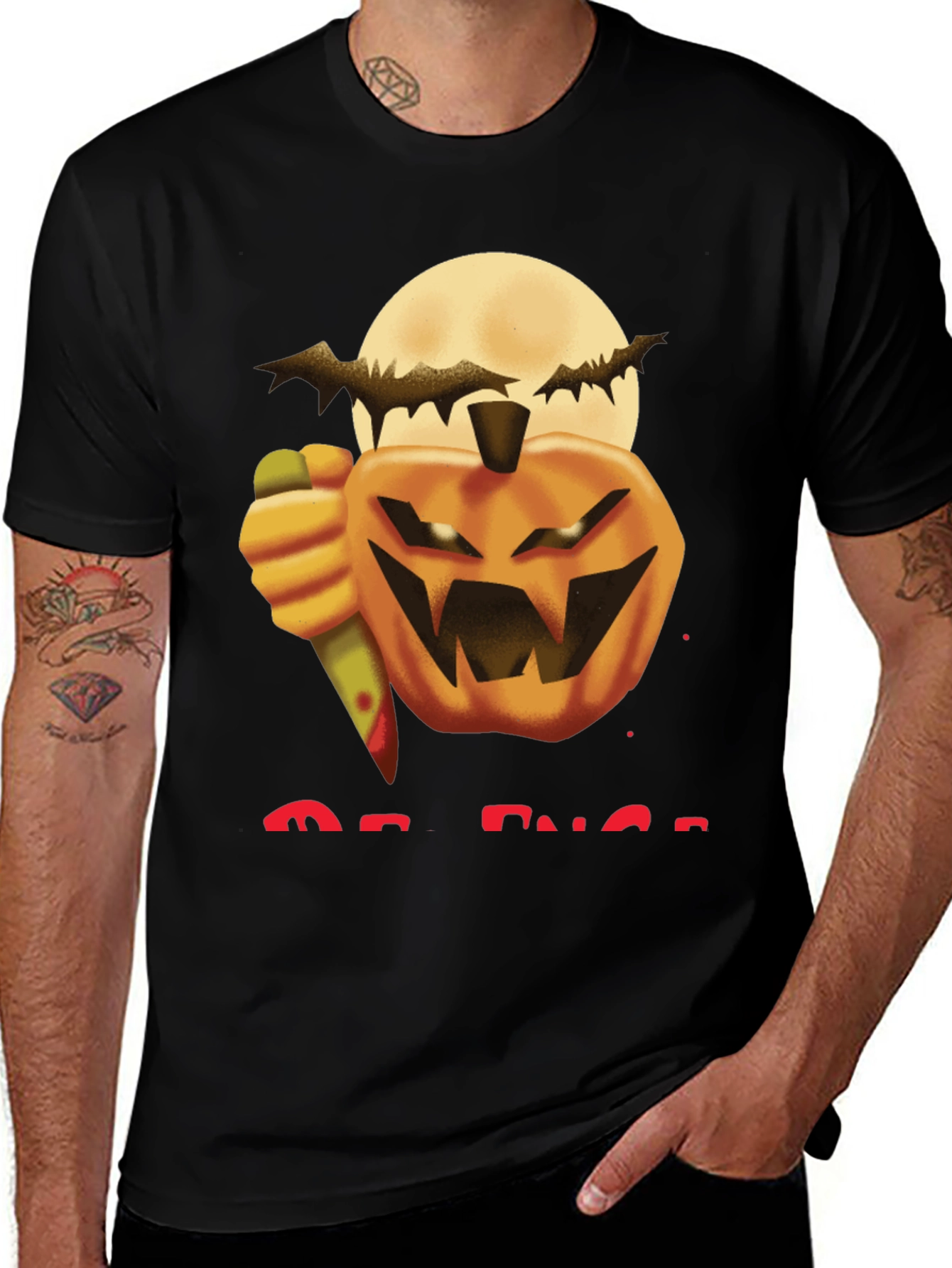 Halloween Pumpkin Knife T-Shirt