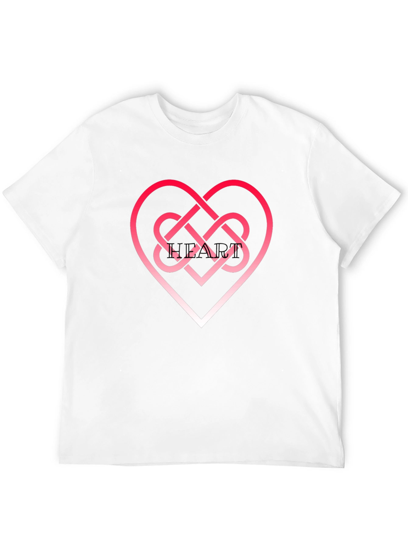 Heart Knot Graphic Black T-Shirt