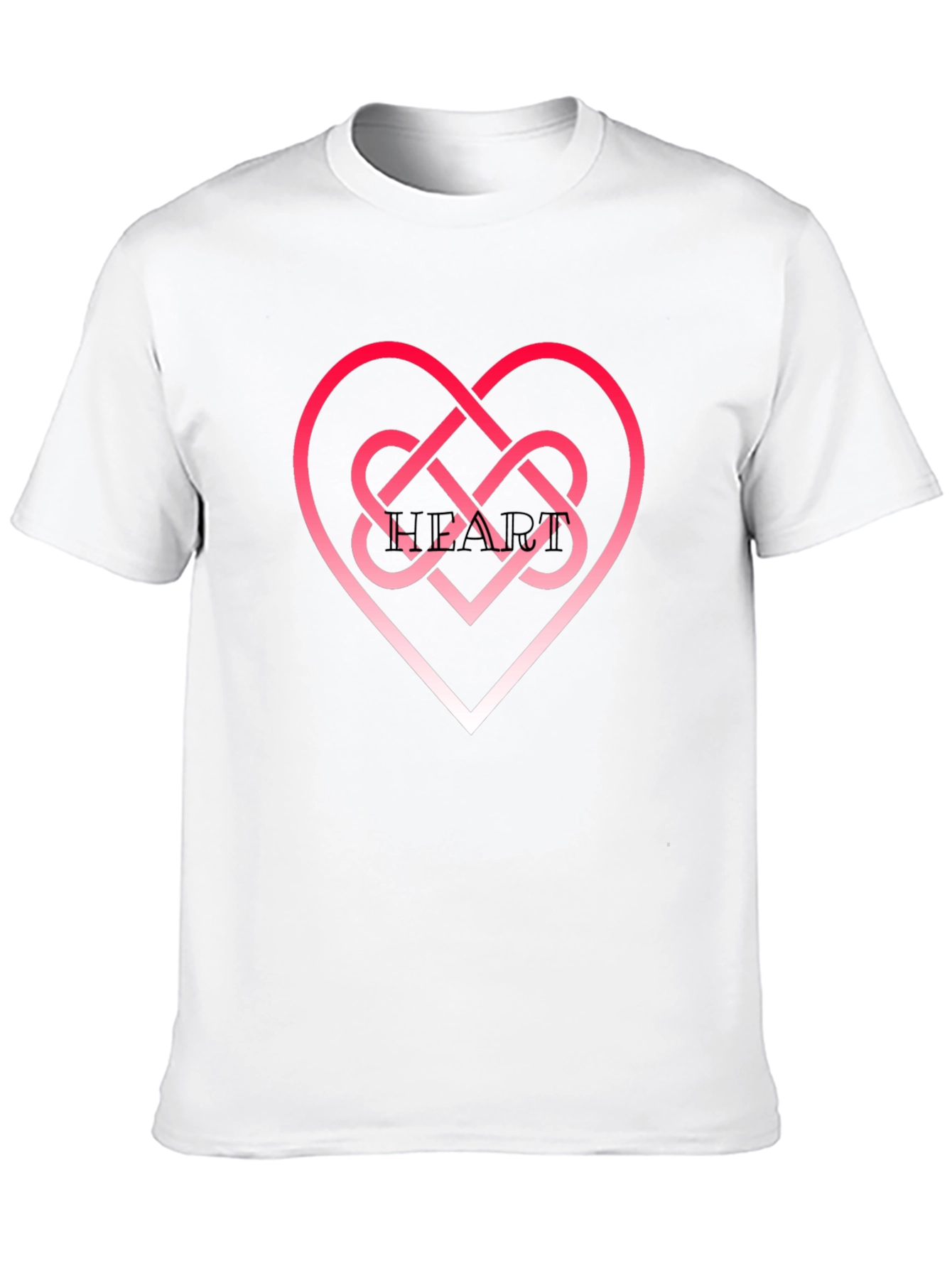 Heart Knot Graphic Black T-Shirt
