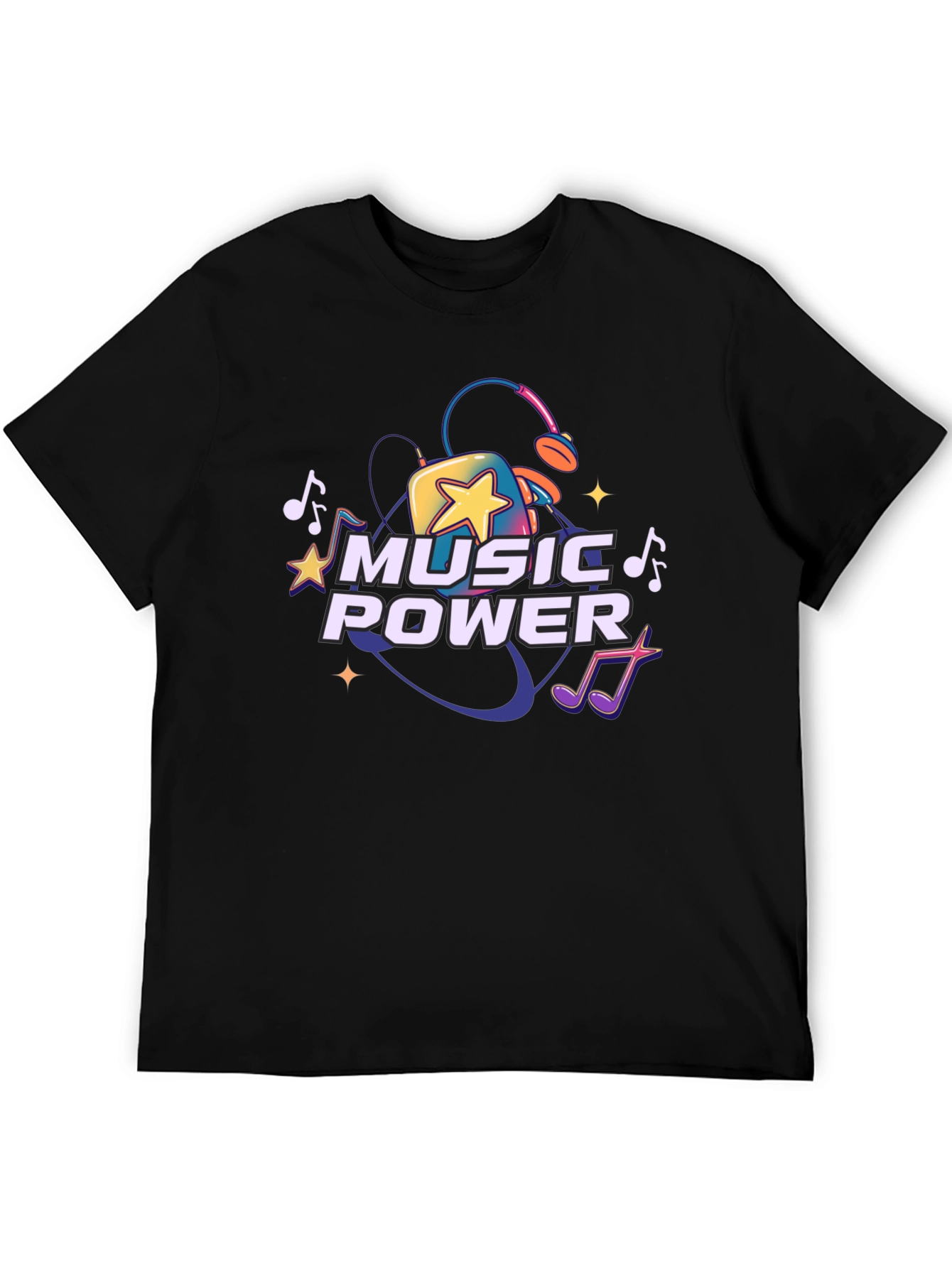 Music Power Graphic Tee - Black