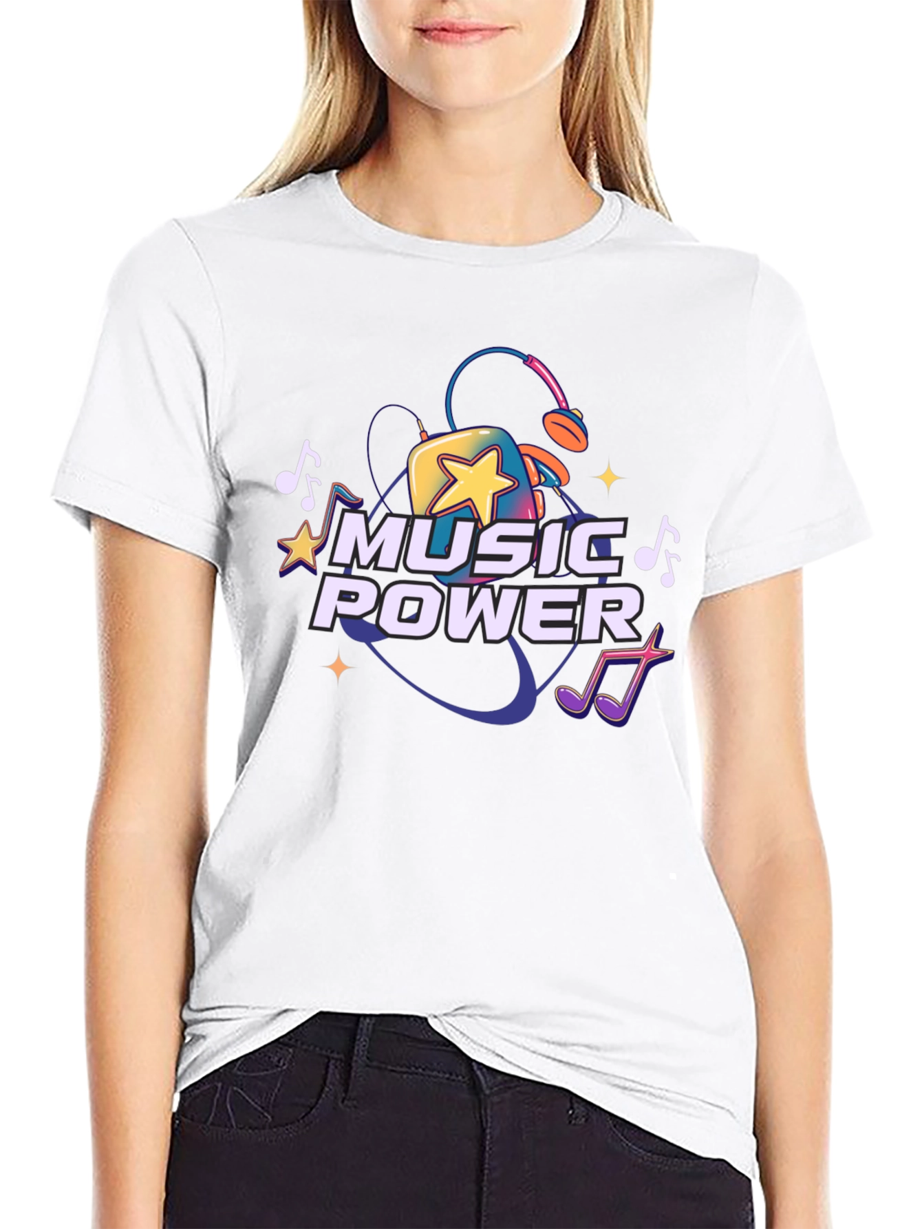 Music Power Graphic Tee - Black