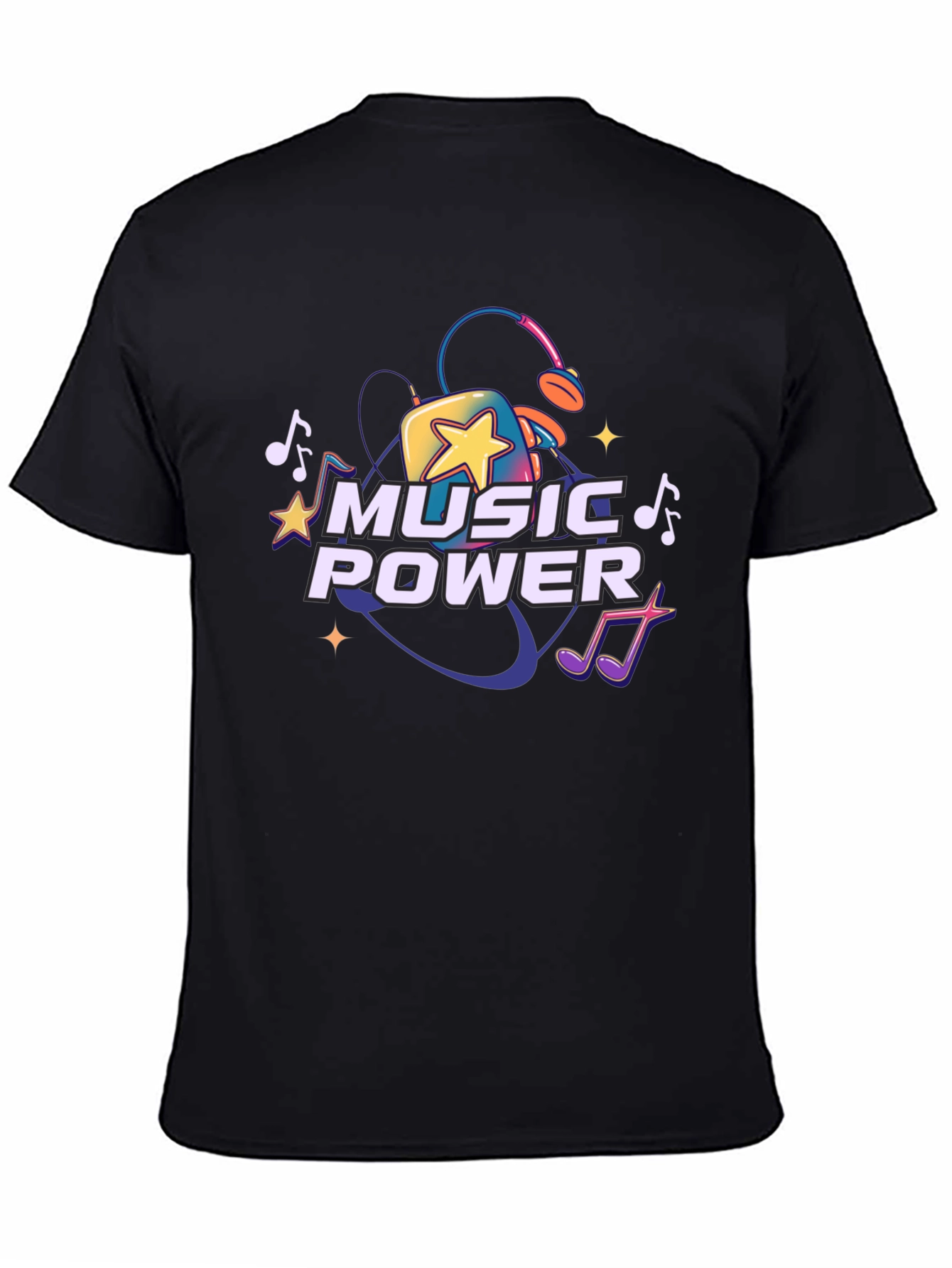 Music Power Graphic Tee - Black