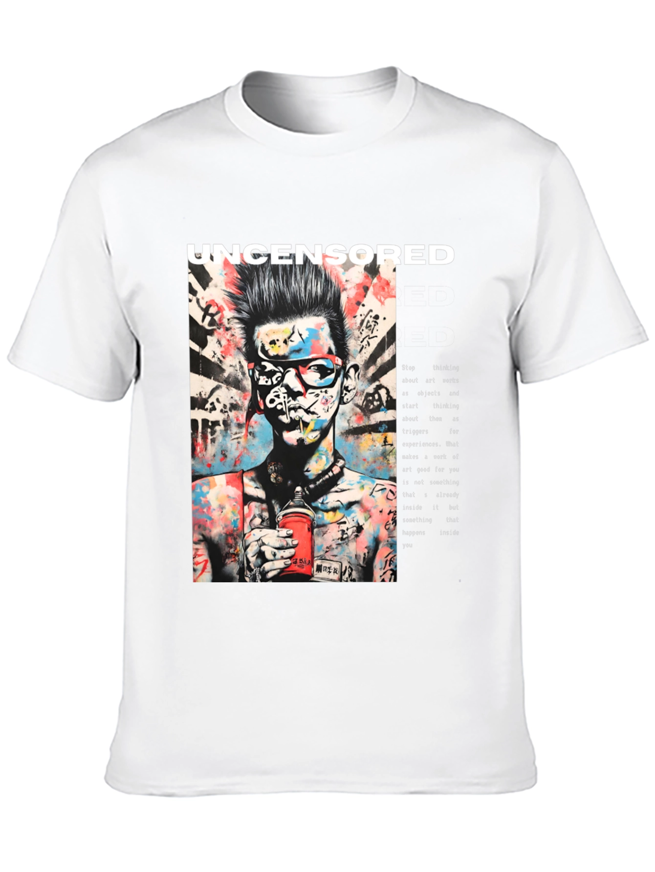 Uncensored Graffiti Art T-Shirt - Black