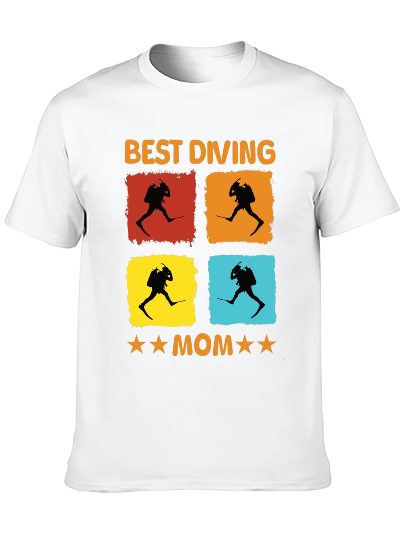 Best Diving Mom T-Shirt | Diver Silhouette Graphic Tee