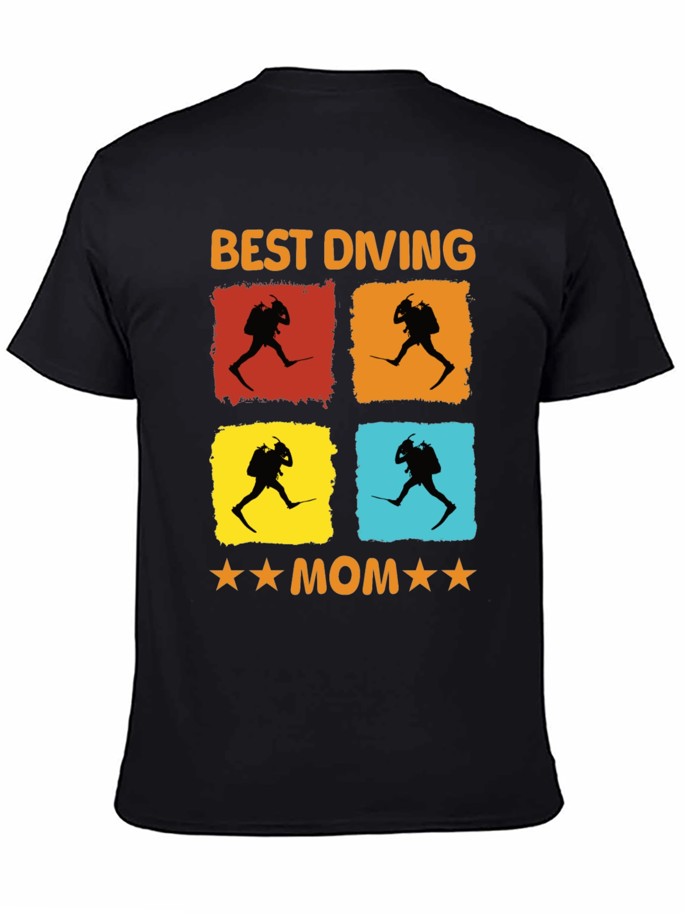 Best Diving Mom T-Shirt | Diver Silhouette Graphic Tee
