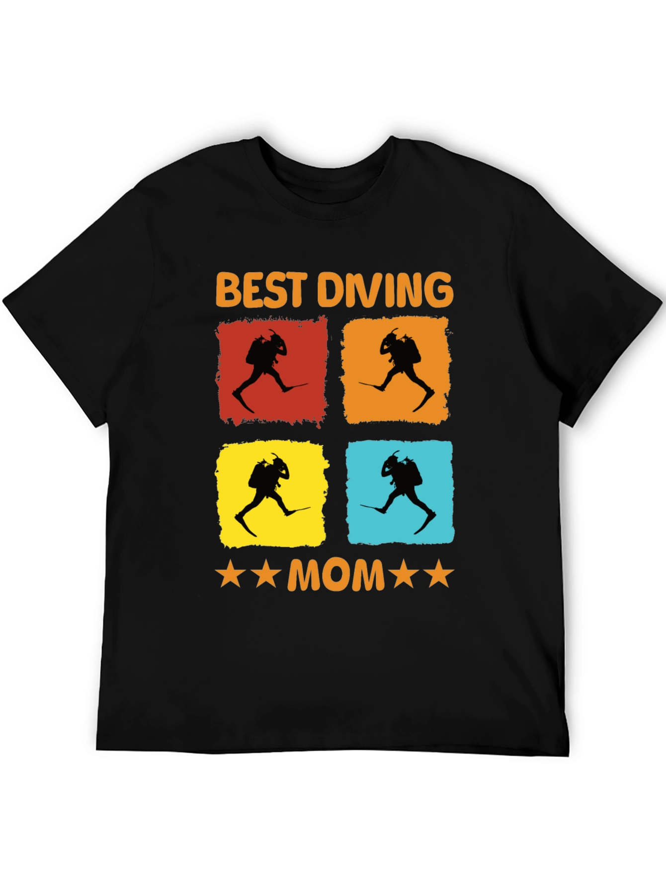 Best Diving Mom T-Shirt | Diver Silhouette Graphic Tee