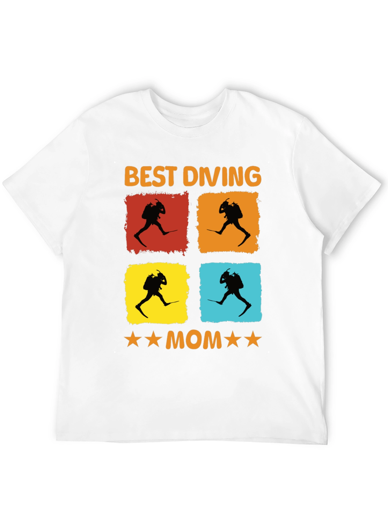 Best Diving Mom T-Shirt | Diver Silhouette Graphic Tee