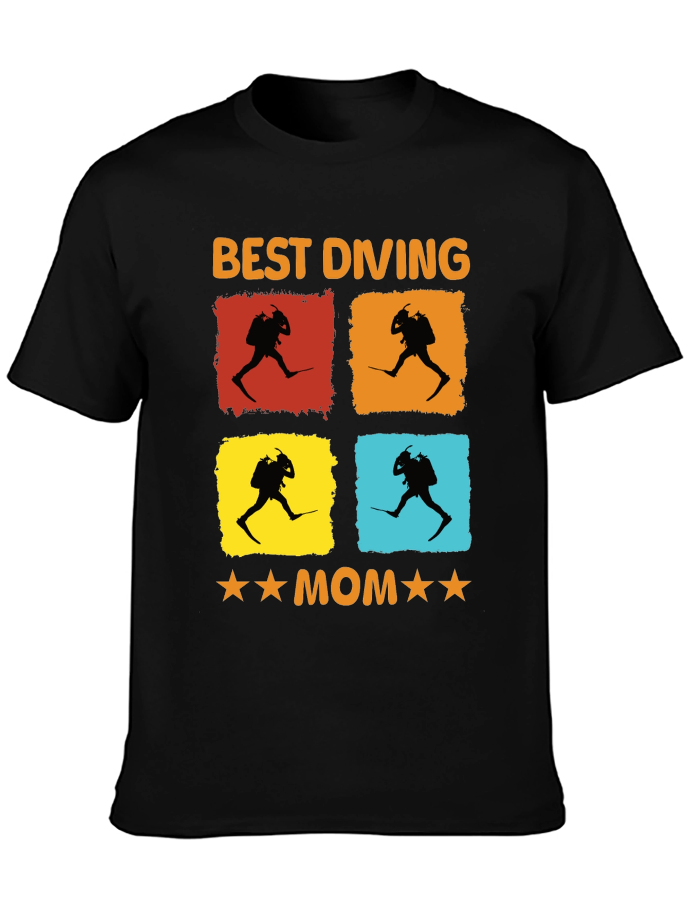 Best Diving Mom T-Shirt | Diver Silhouette Graphic Tee