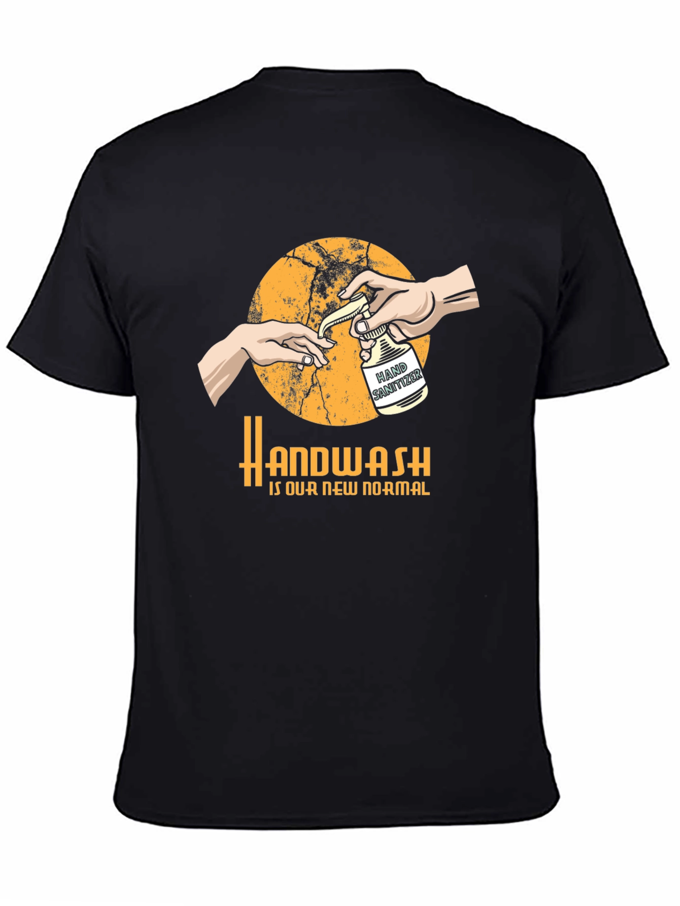 Handwash is Our New Normal Black T-Shirt