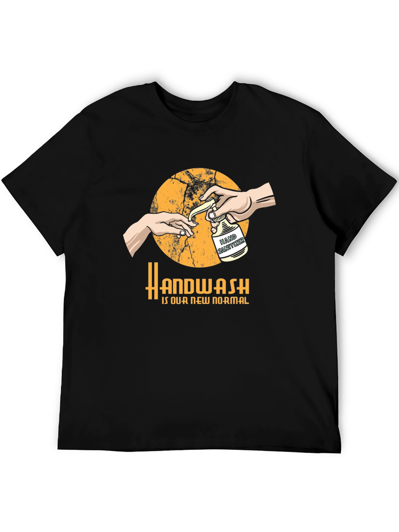 Handwash is Our New Normal Black T-Shirt
