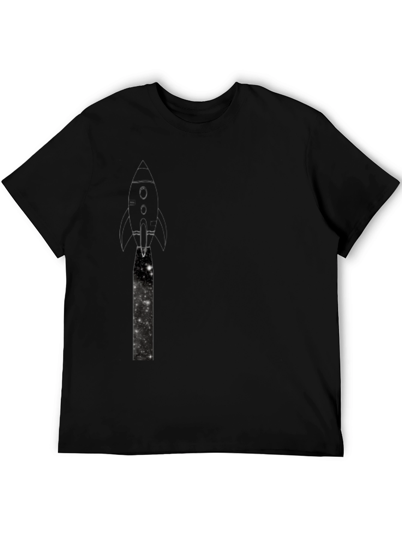 Rocket Launch Graphic Black T-Shirt