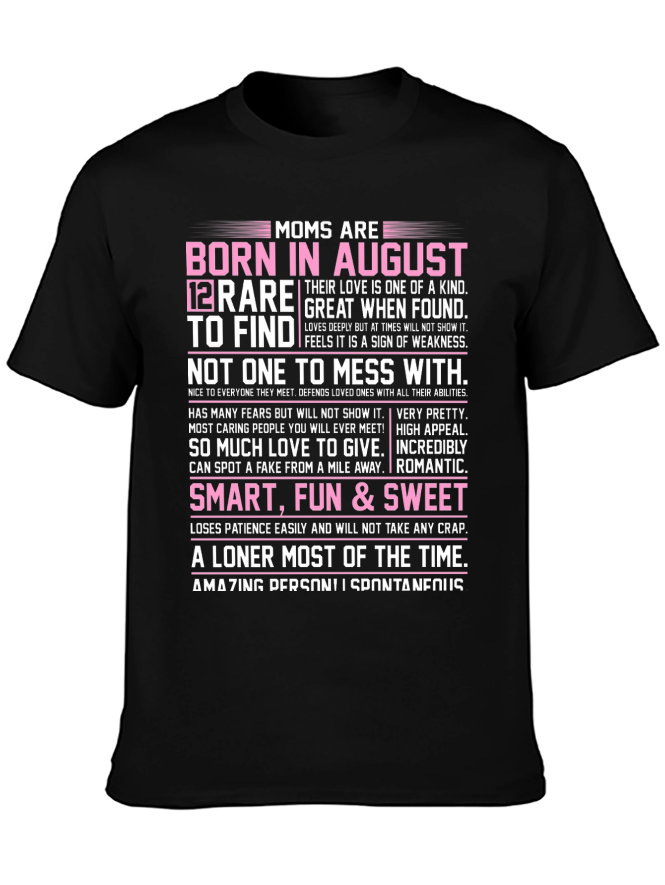 Moms Born in August T-Shirt