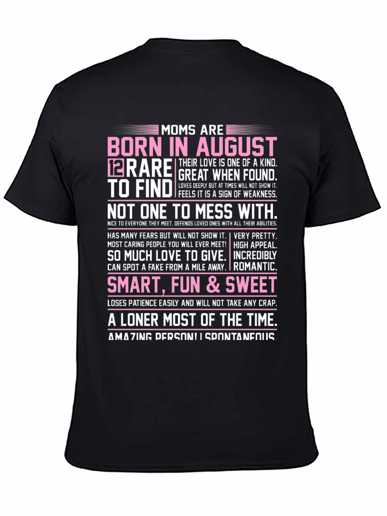 Moms Born in August T-Shirt