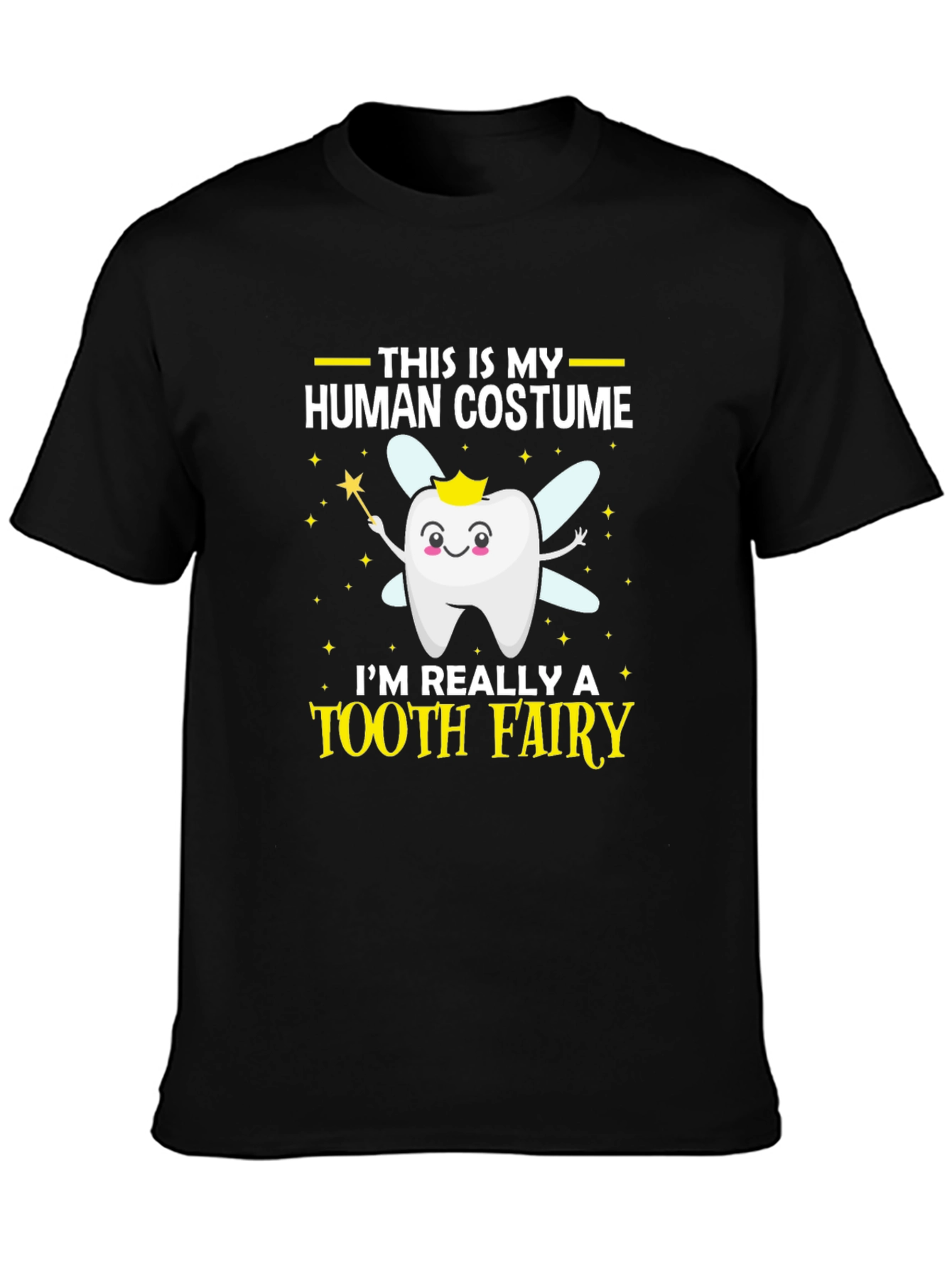 Tooth Fairy Human Costume T-Shirt Funny Halloween Tee