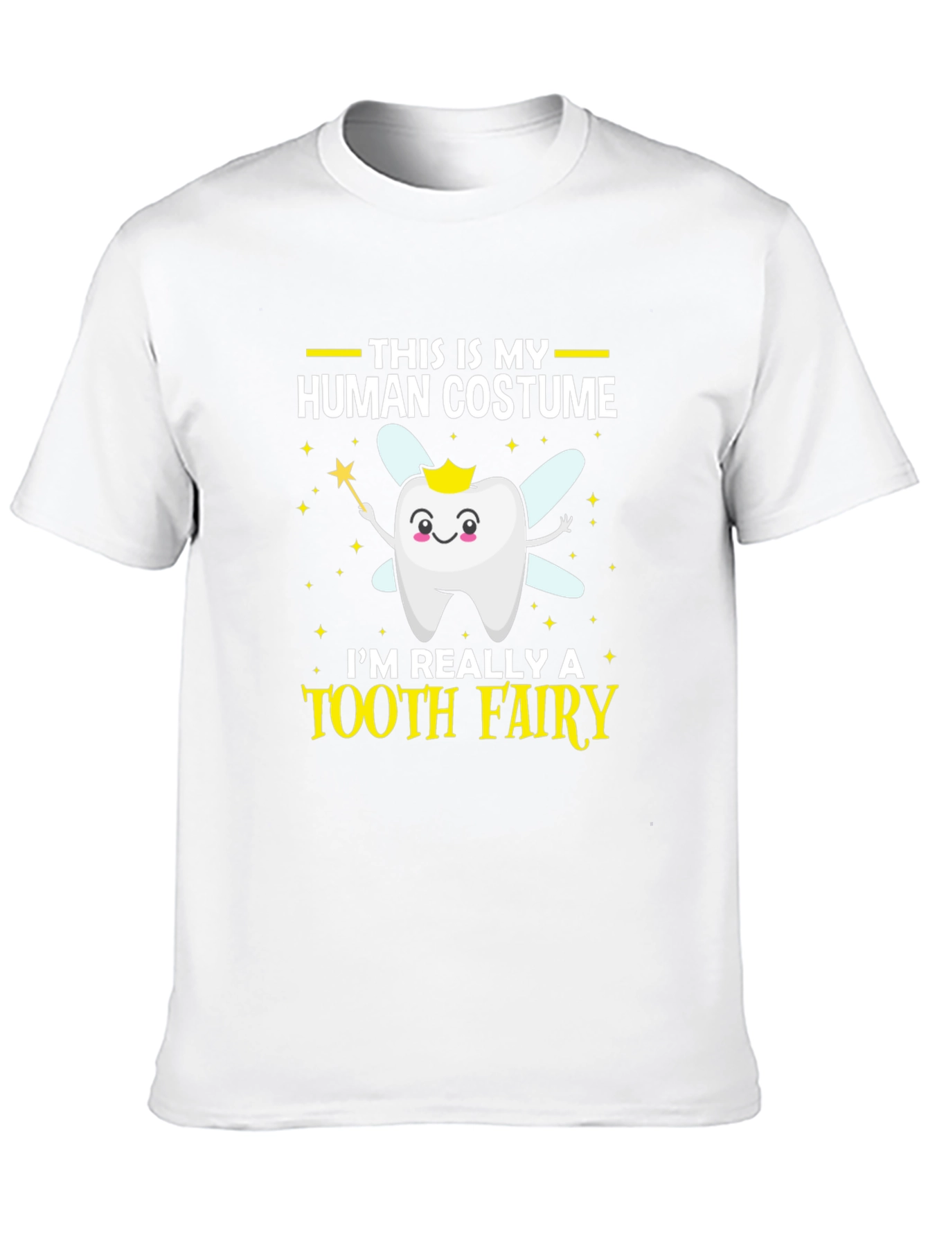 Tooth Fairy Human Costume T-Shirt Funny Halloween Tee