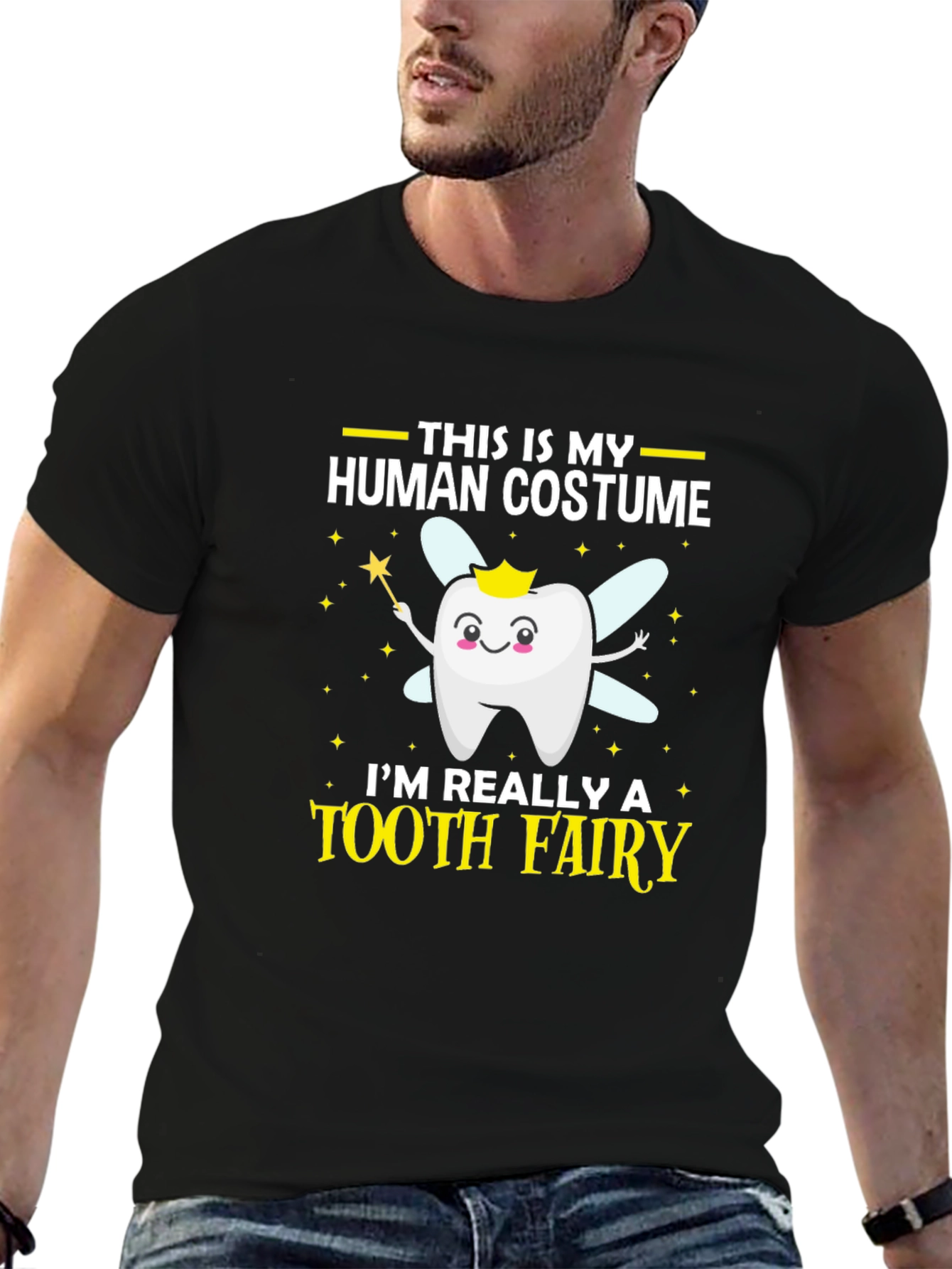 Tooth Fairy Human Costume T-Shirt Funny Halloween Tee