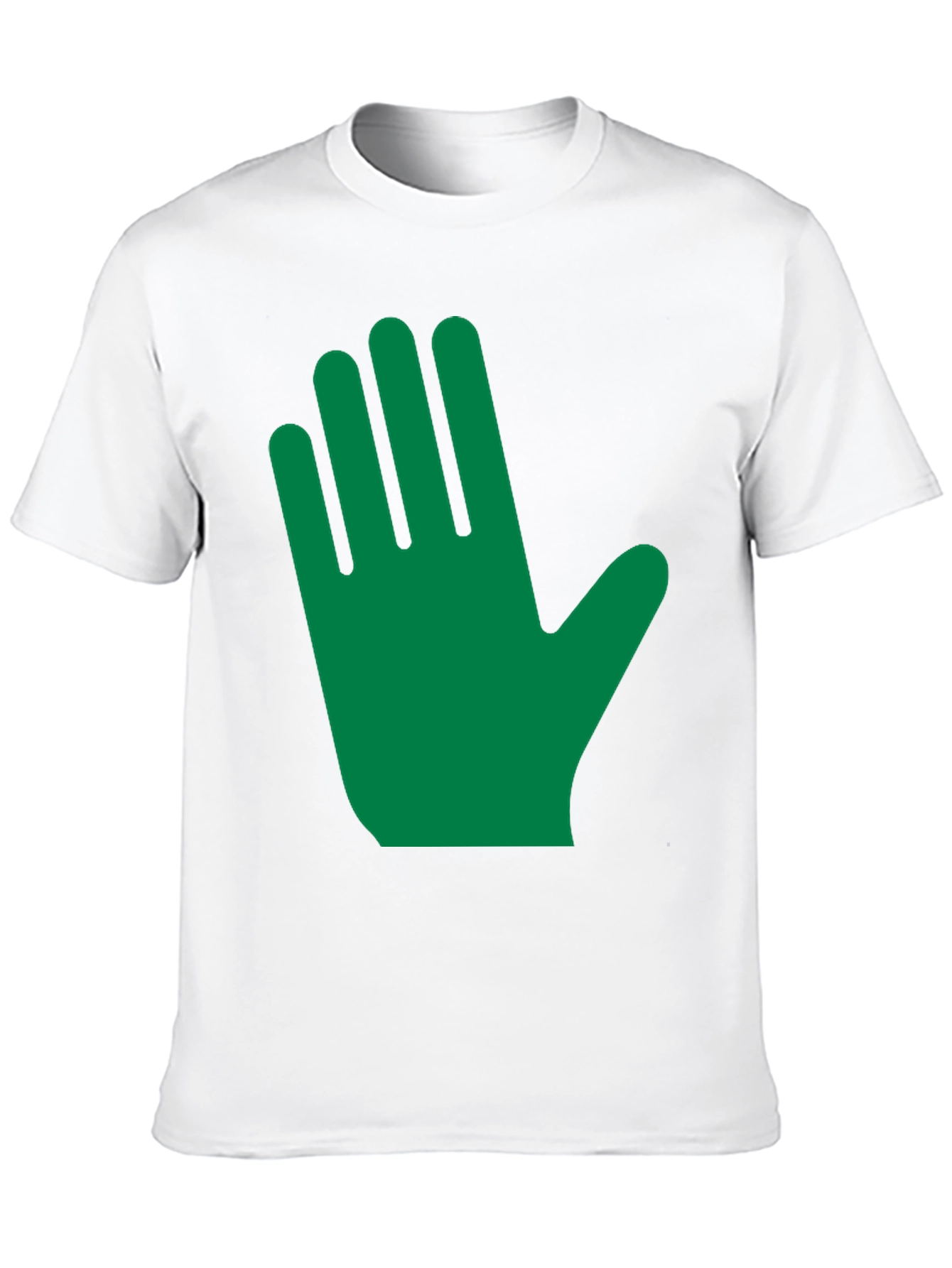 Green Hand Graphic Black T-Shirt