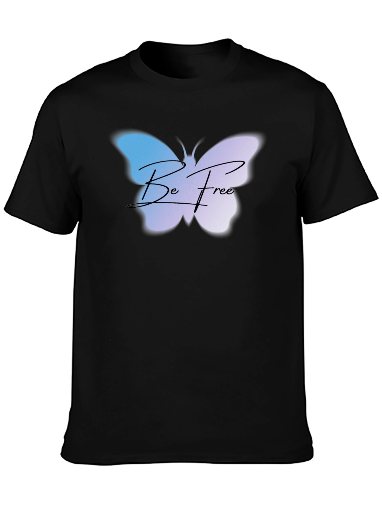 Be Free Butterfly Graphic Tee - Black