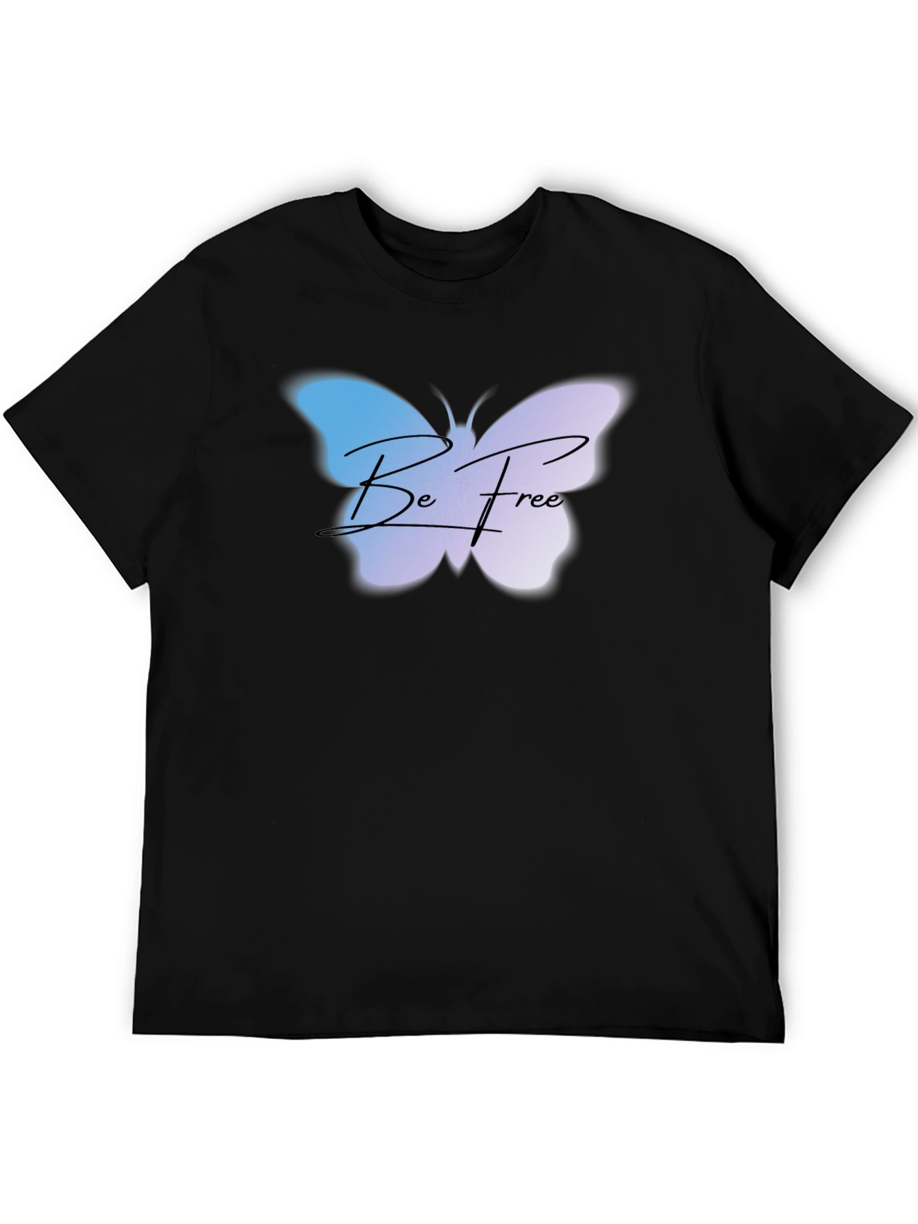 Be Free Butterfly Graphic Tee - Black