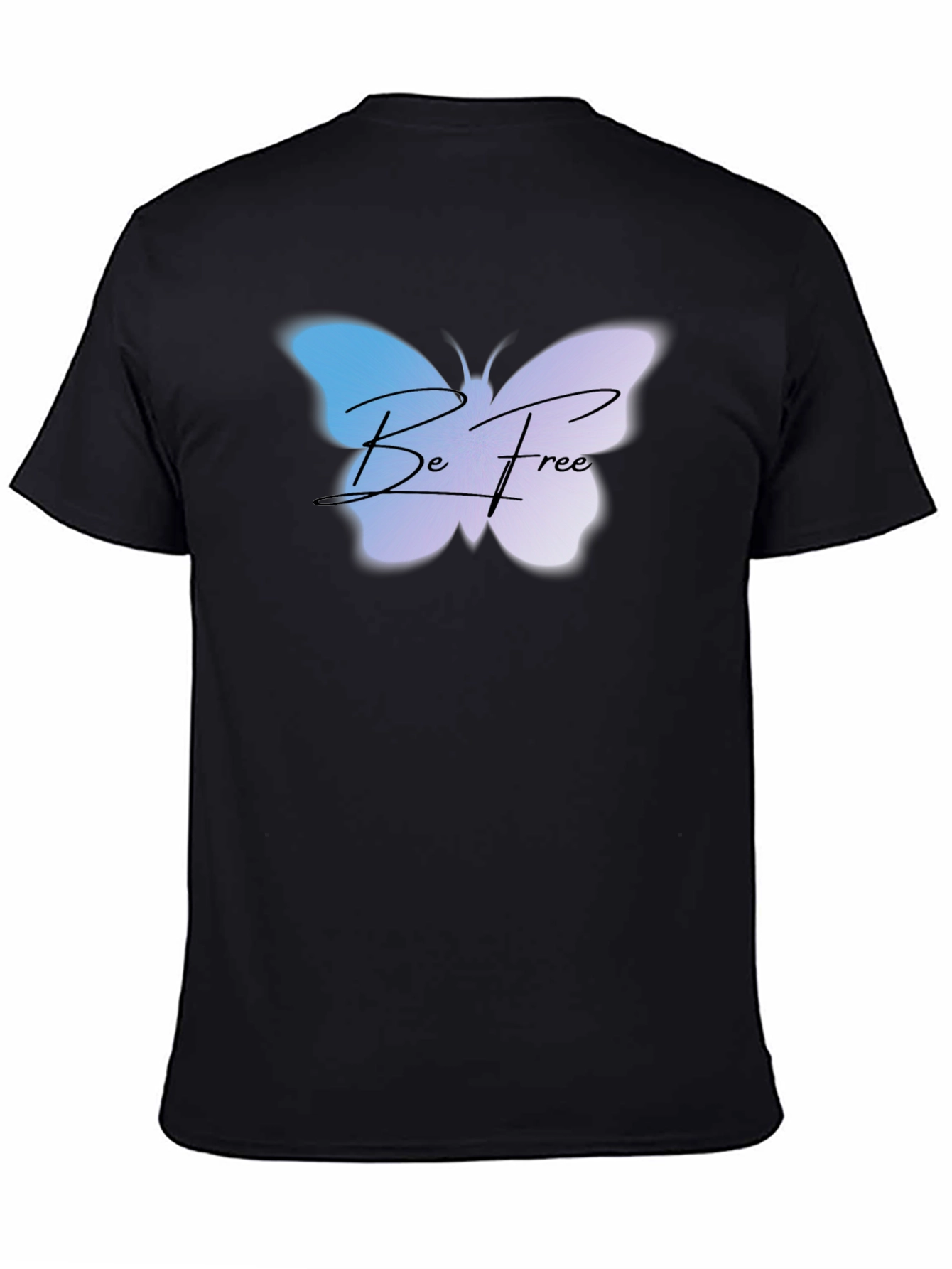 Be Free Butterfly Graphic Tee - Black