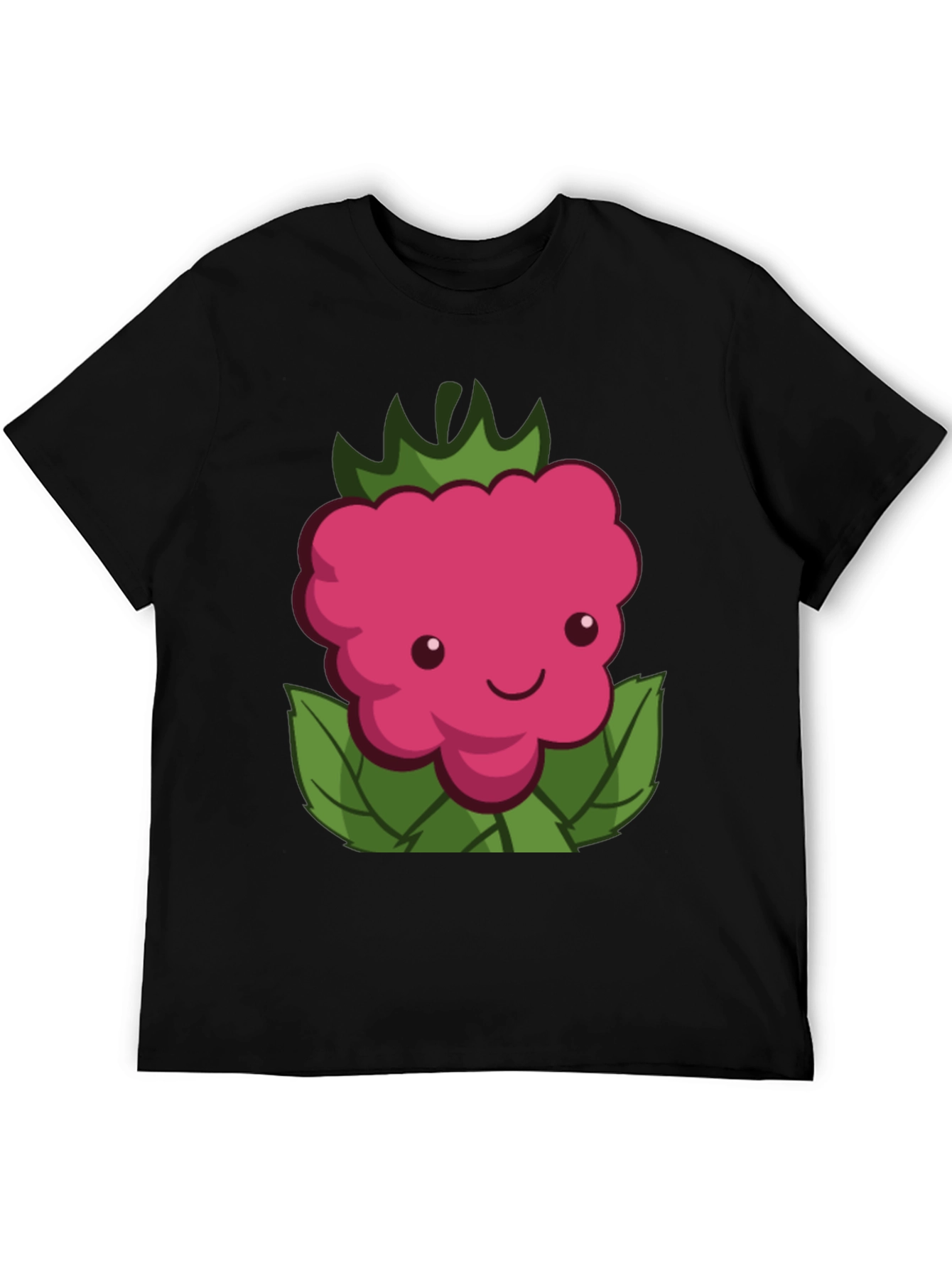 Cute Raspberry Graphic Tee - Black Unisex T-Shirt