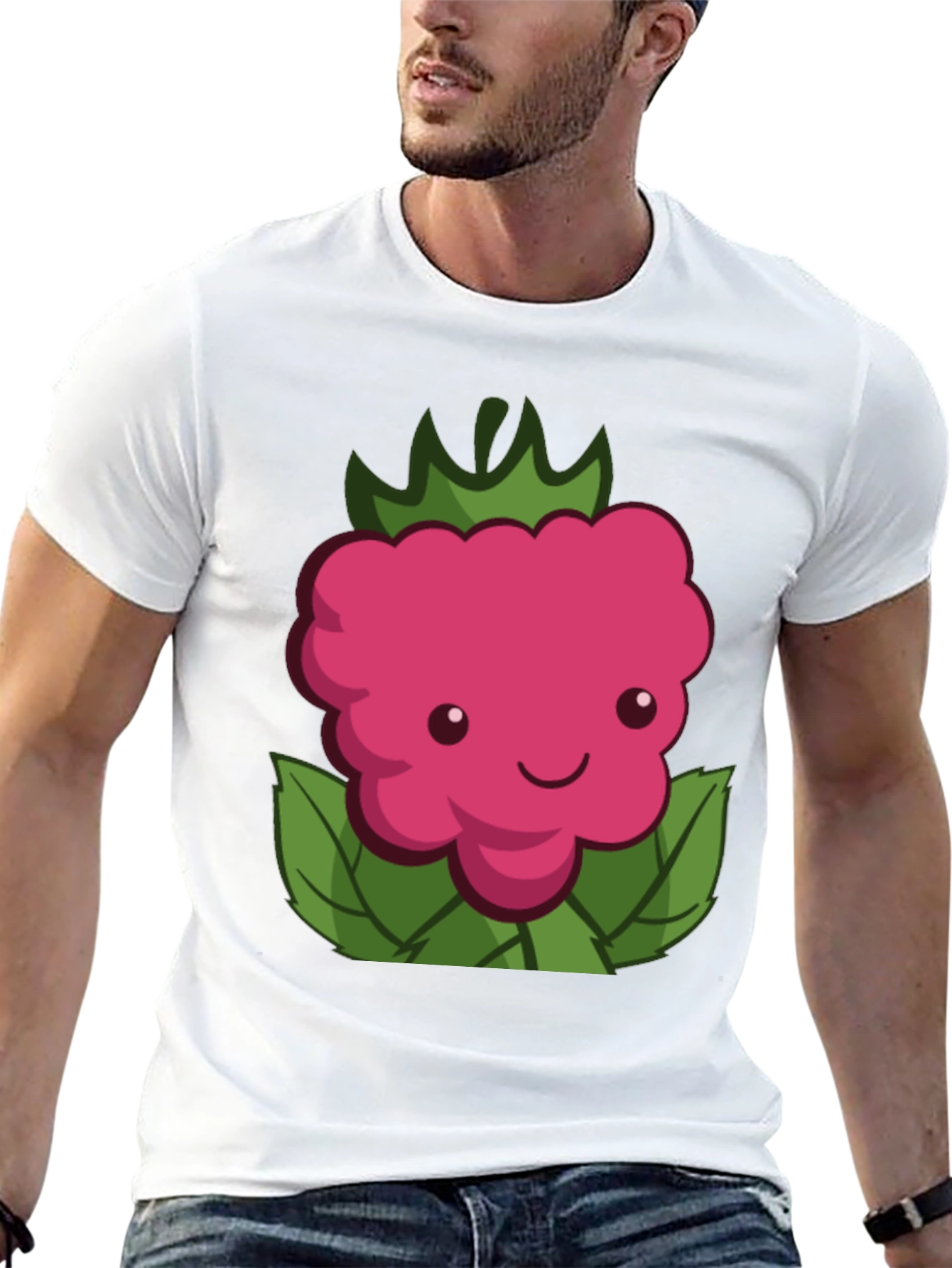 Cute Raspberry Graphic Tee - Black Unisex T-Shirt
