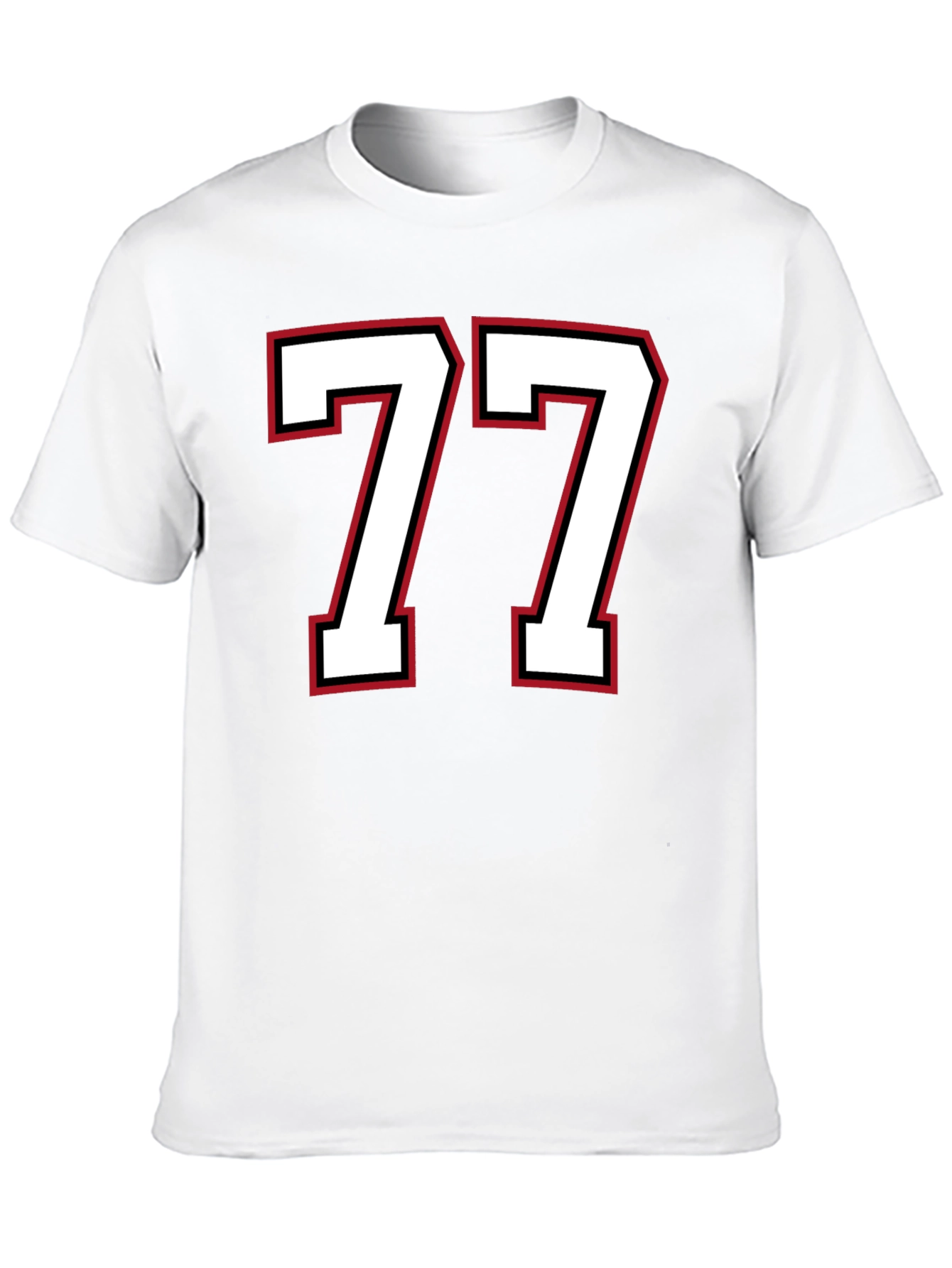 Lucky Number 77 Graphic Tee - Mens Black T-Shirt