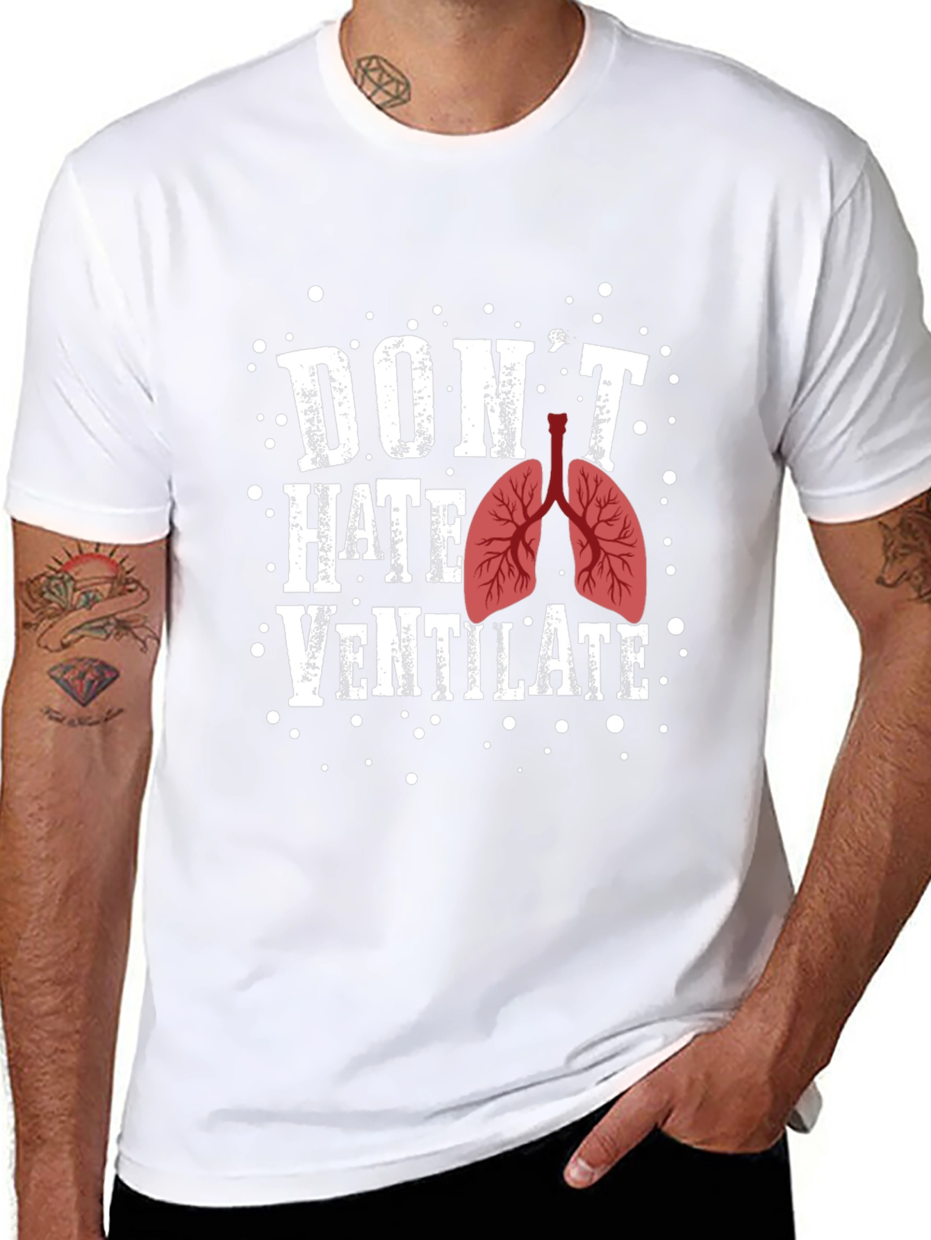 Dont Hate Ventilate Graphic T-Shirt