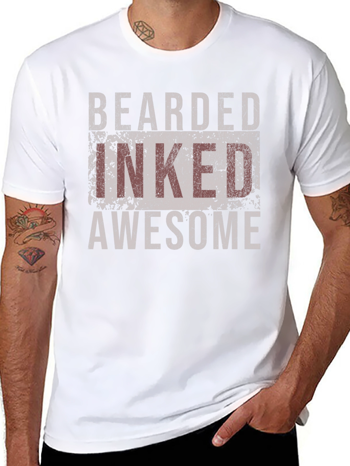 Bearded Inked Awesome Graphic T-Shirt