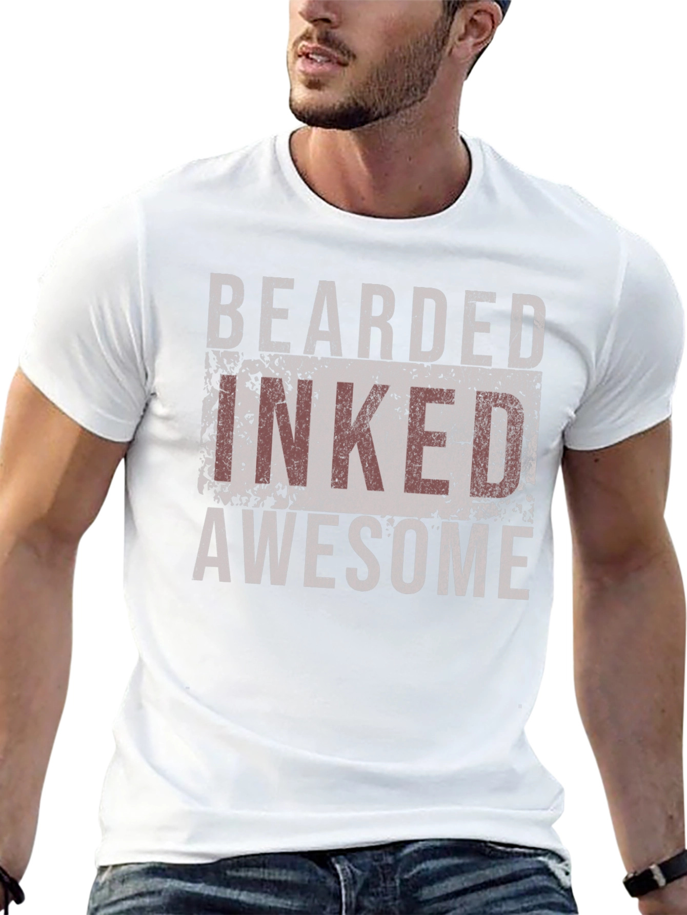 Bearded Inked Awesome Graphic T-Shirt