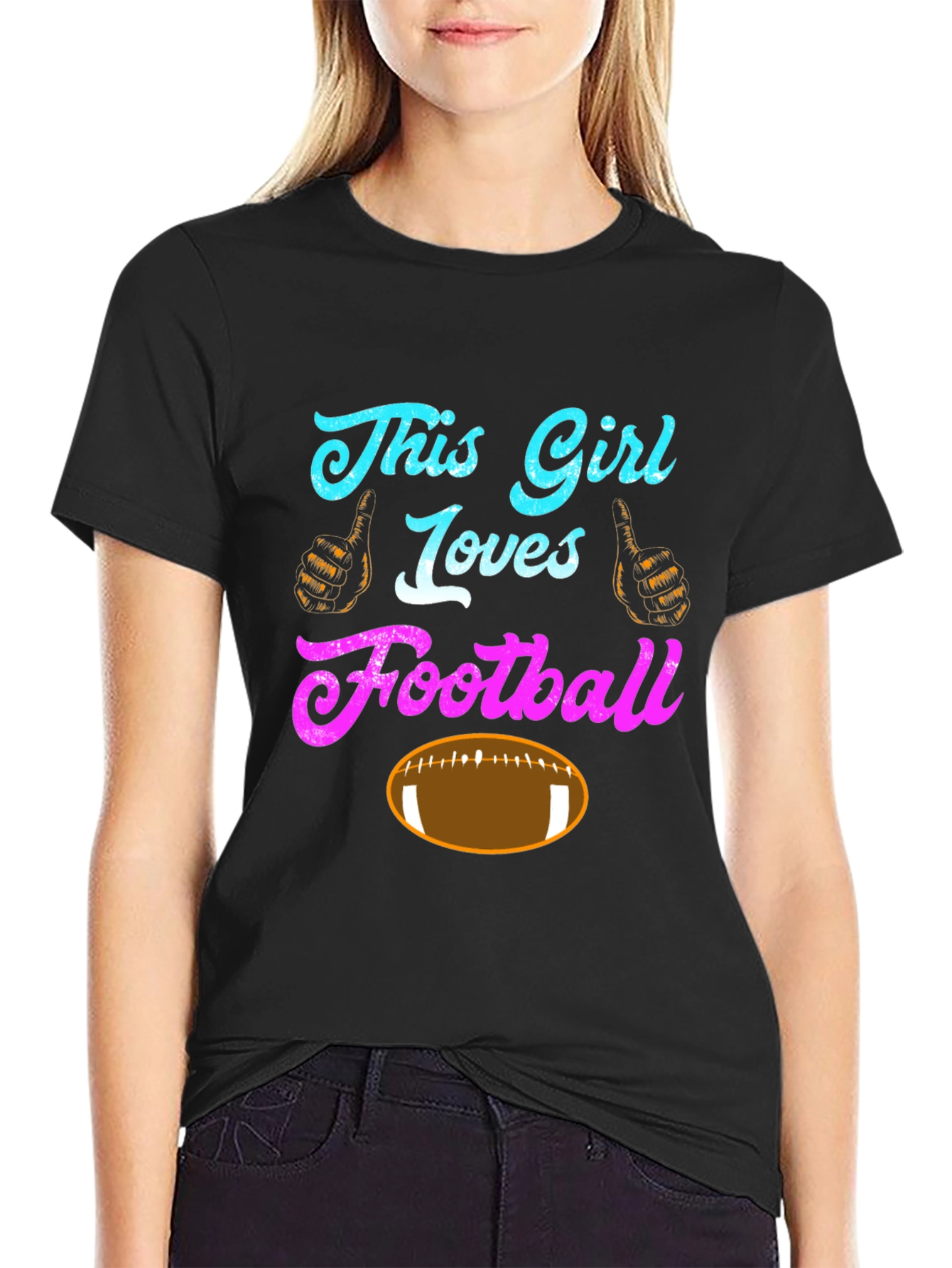 This Girl Loves Football T-Shirt