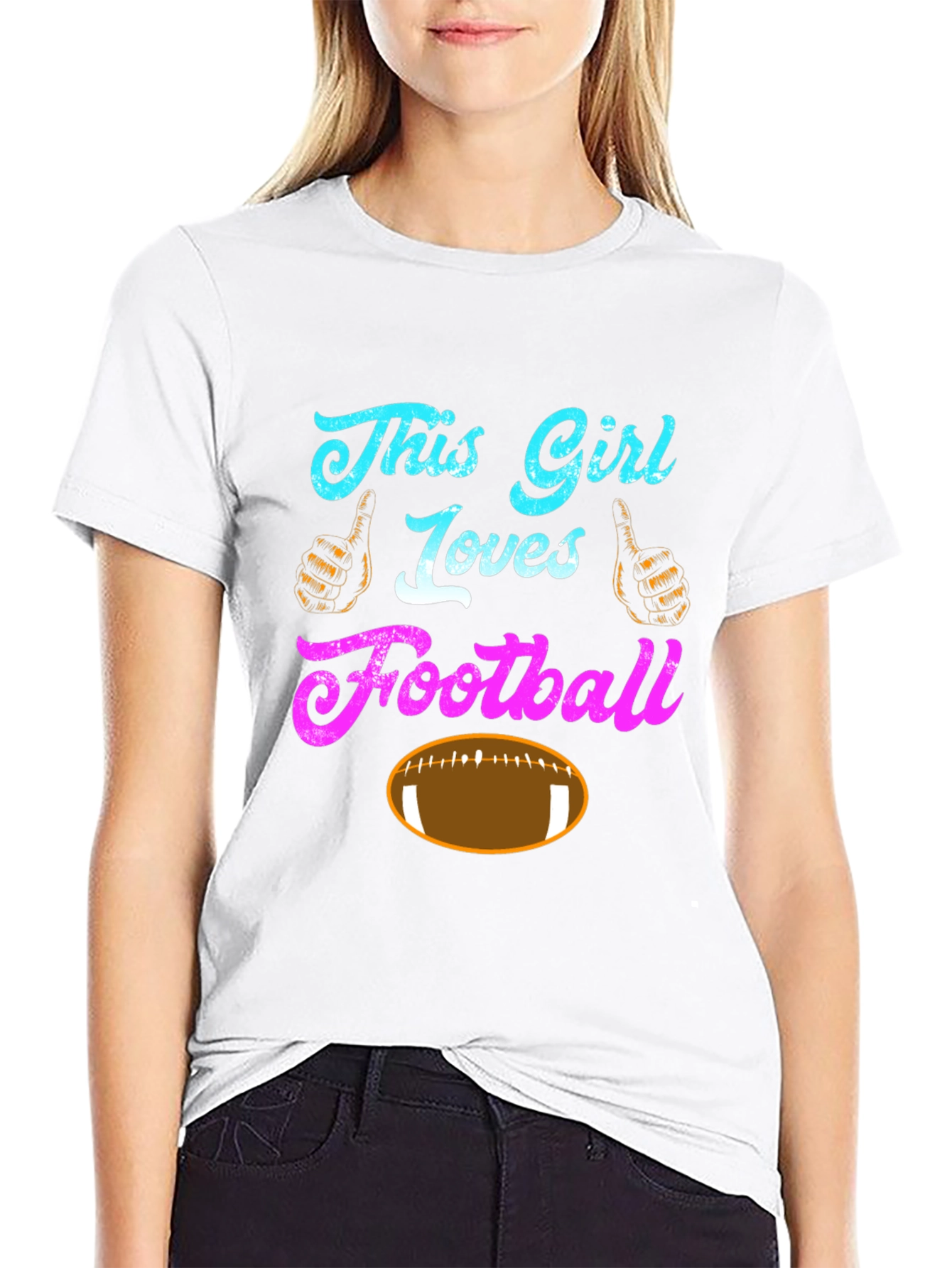 This Girl Loves Football T-Shirt