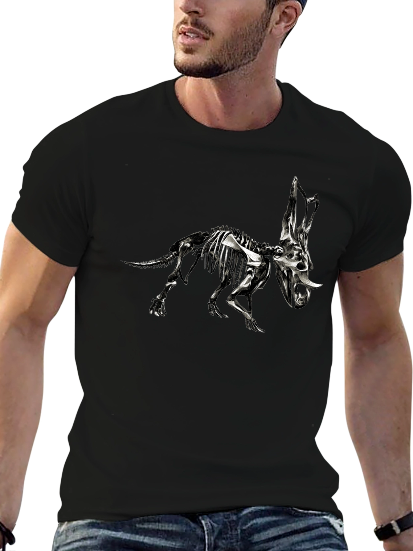 Dinosaur Skeleton Graphic T-Shirt