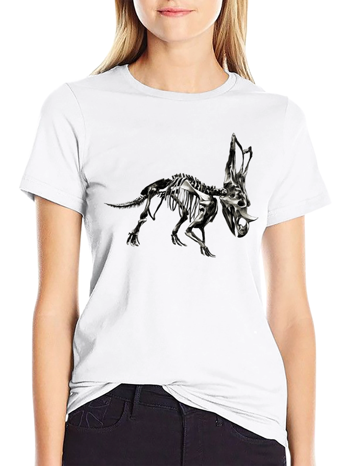 Dinosaur Skeleton Graphic T-Shirt