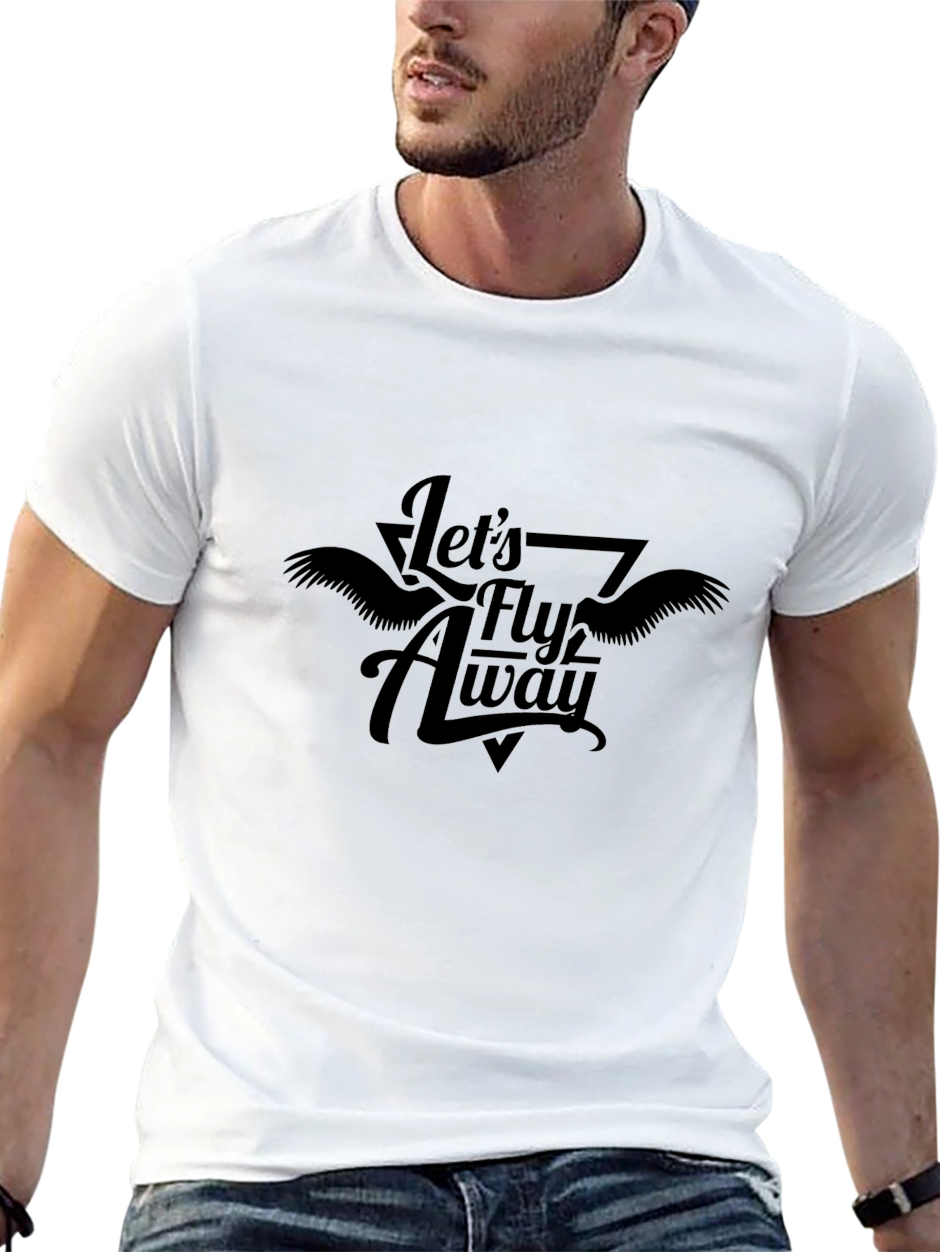 Lets Fly Away Graphic T-Shirt - Black
