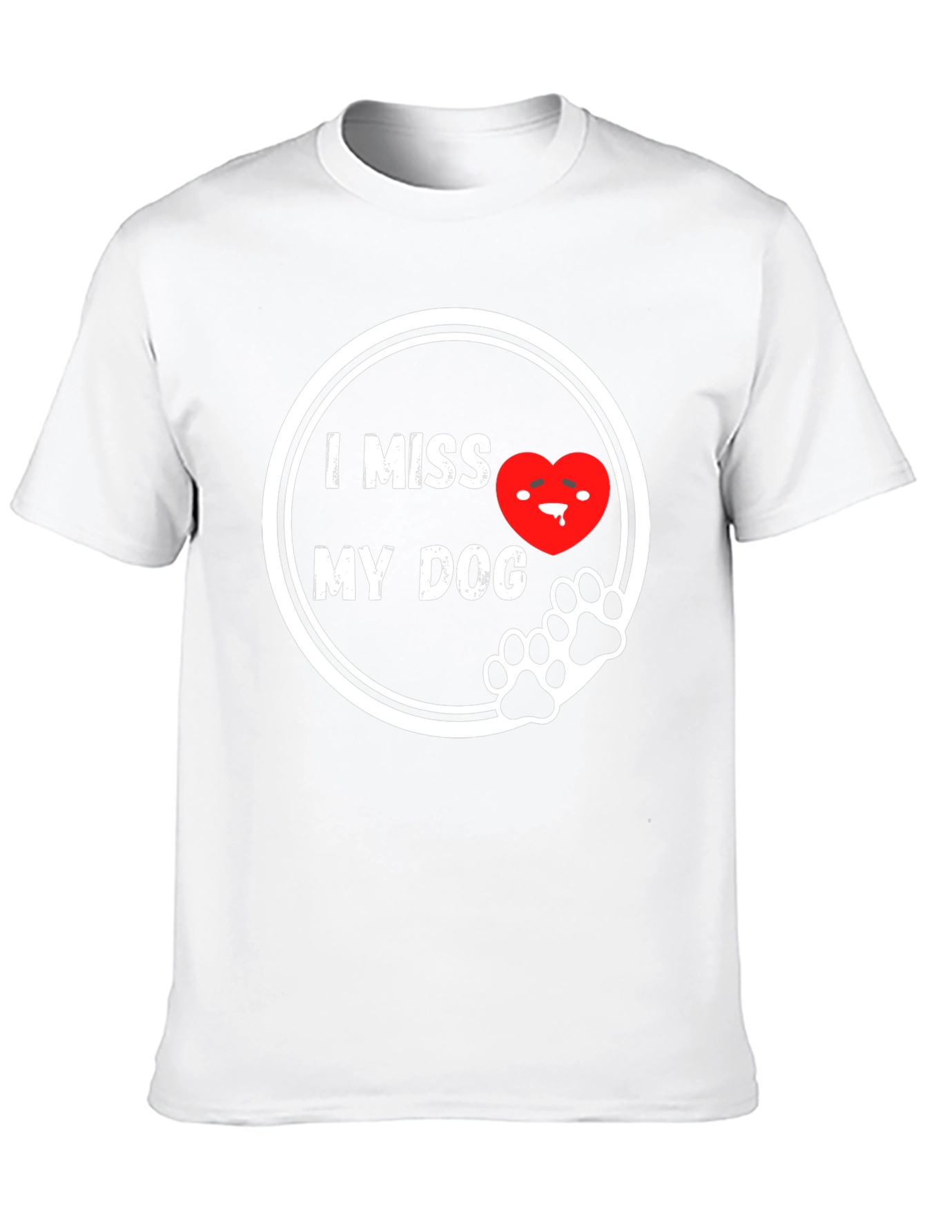 I Miss My Dog T-Shirt - Black Cute Design