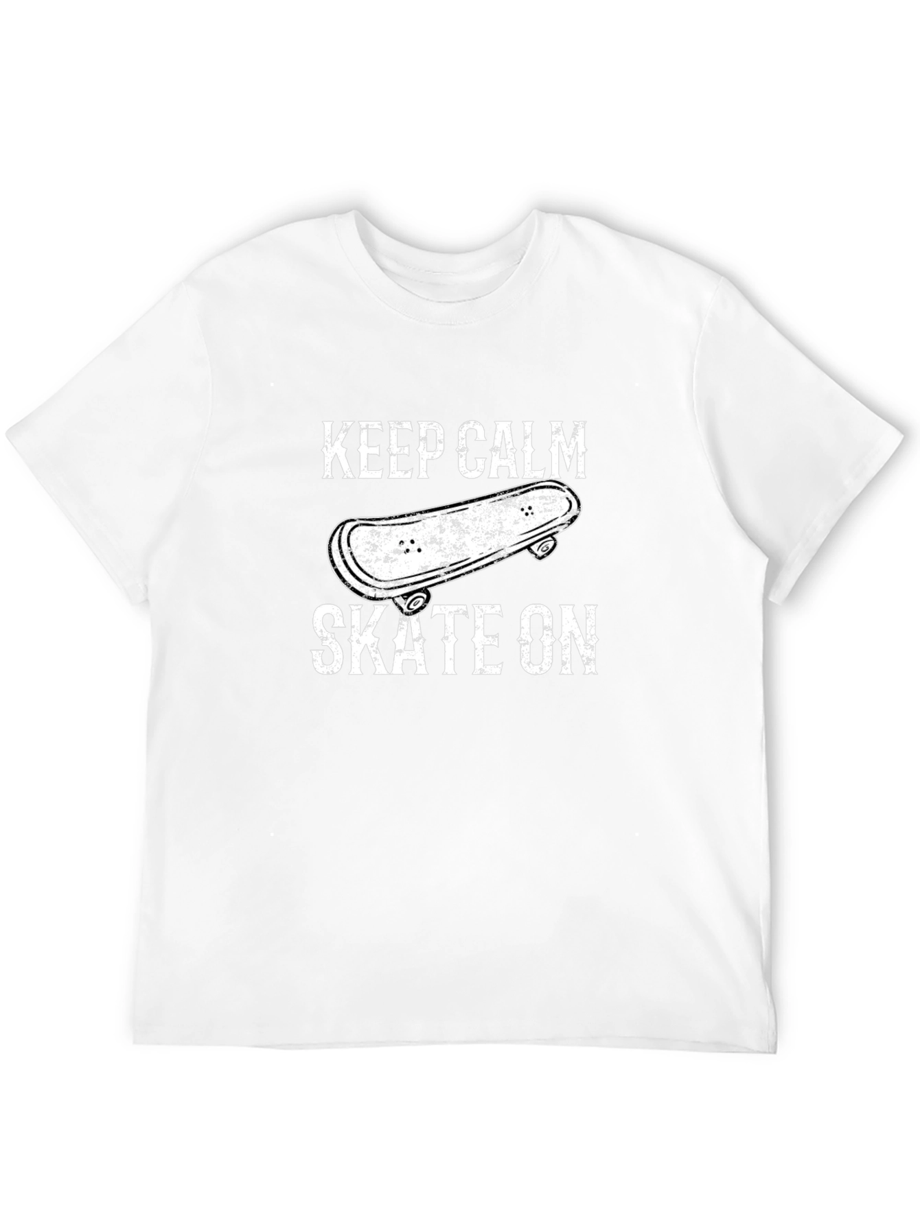 Keep Calm Skate On T-Shirt - Skateboard Graphic Tee
