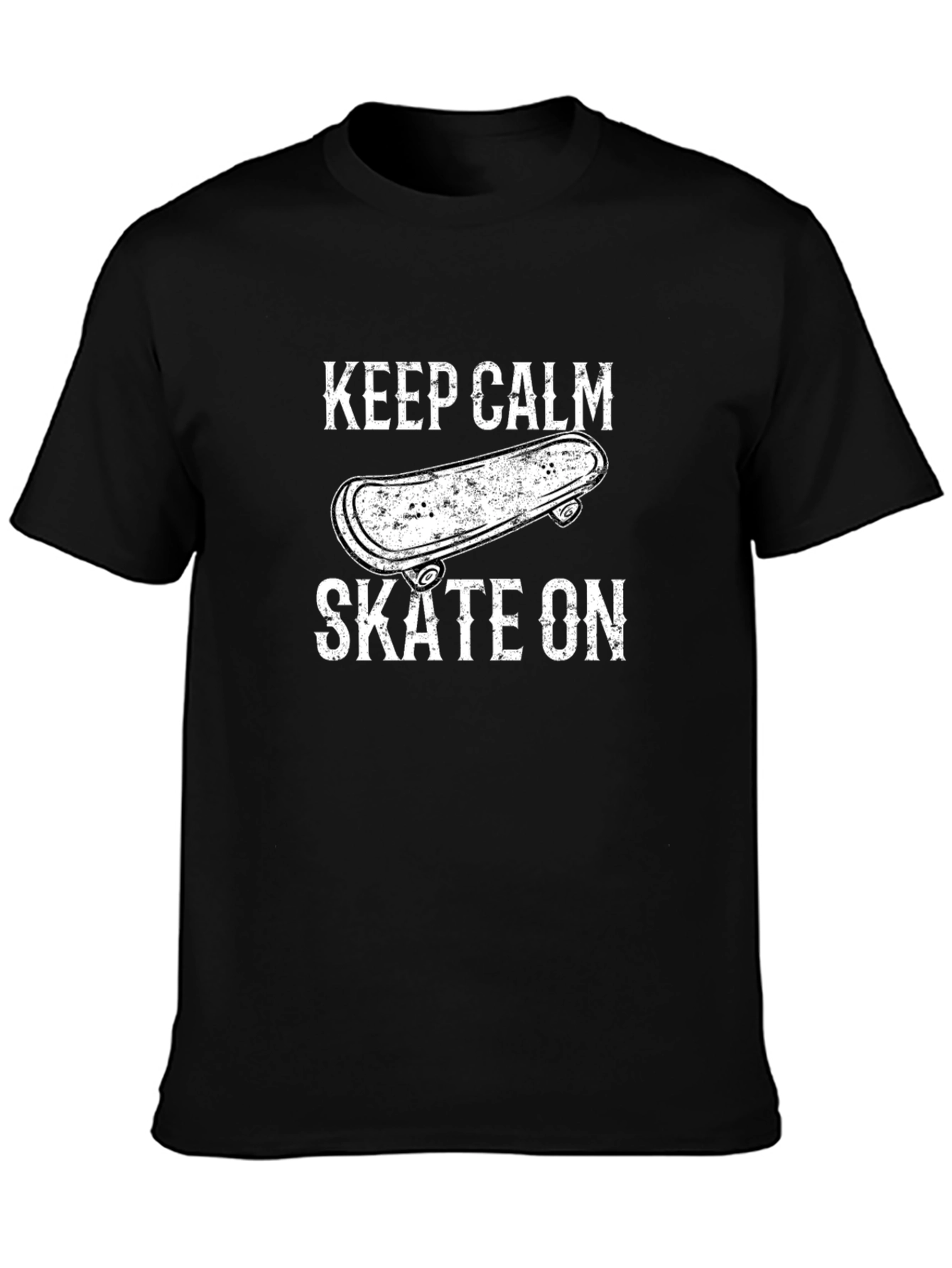 Keep Calm Skate On T-Shirt - Skateboard Graphic Tee