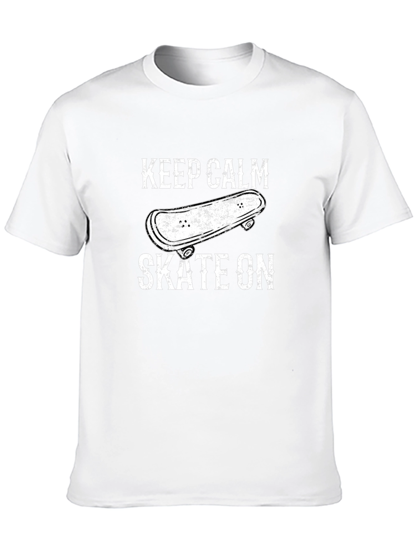 Keep Calm Skate On T-Shirt - Skateboard Graphic Tee