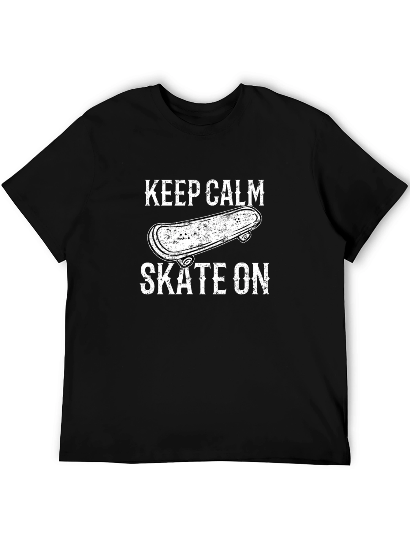 Keep Calm Skate On T-Shirt - Skateboard Graphic Tee