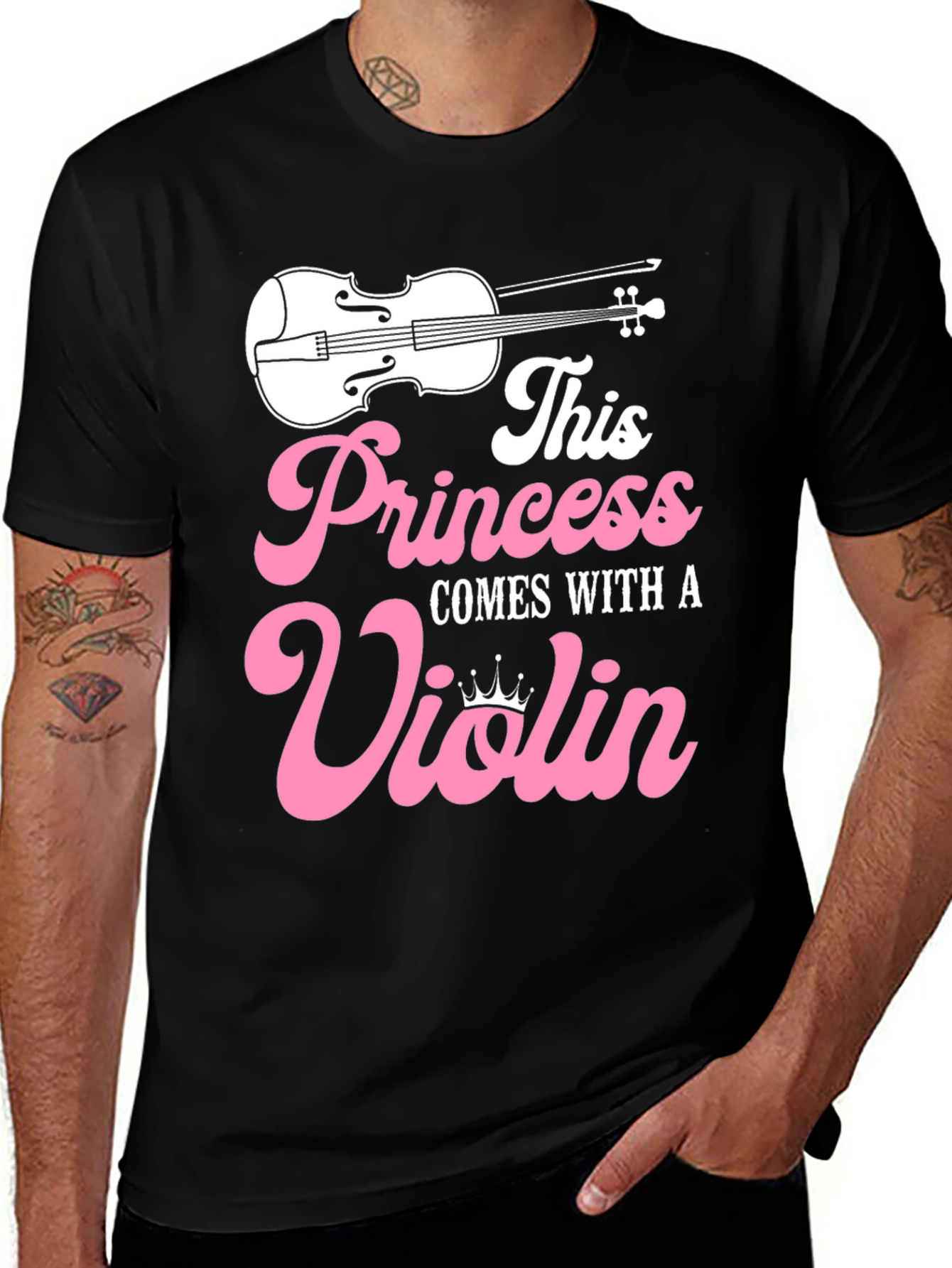 Princess Violin T-Shirt - Musician Girl Tee